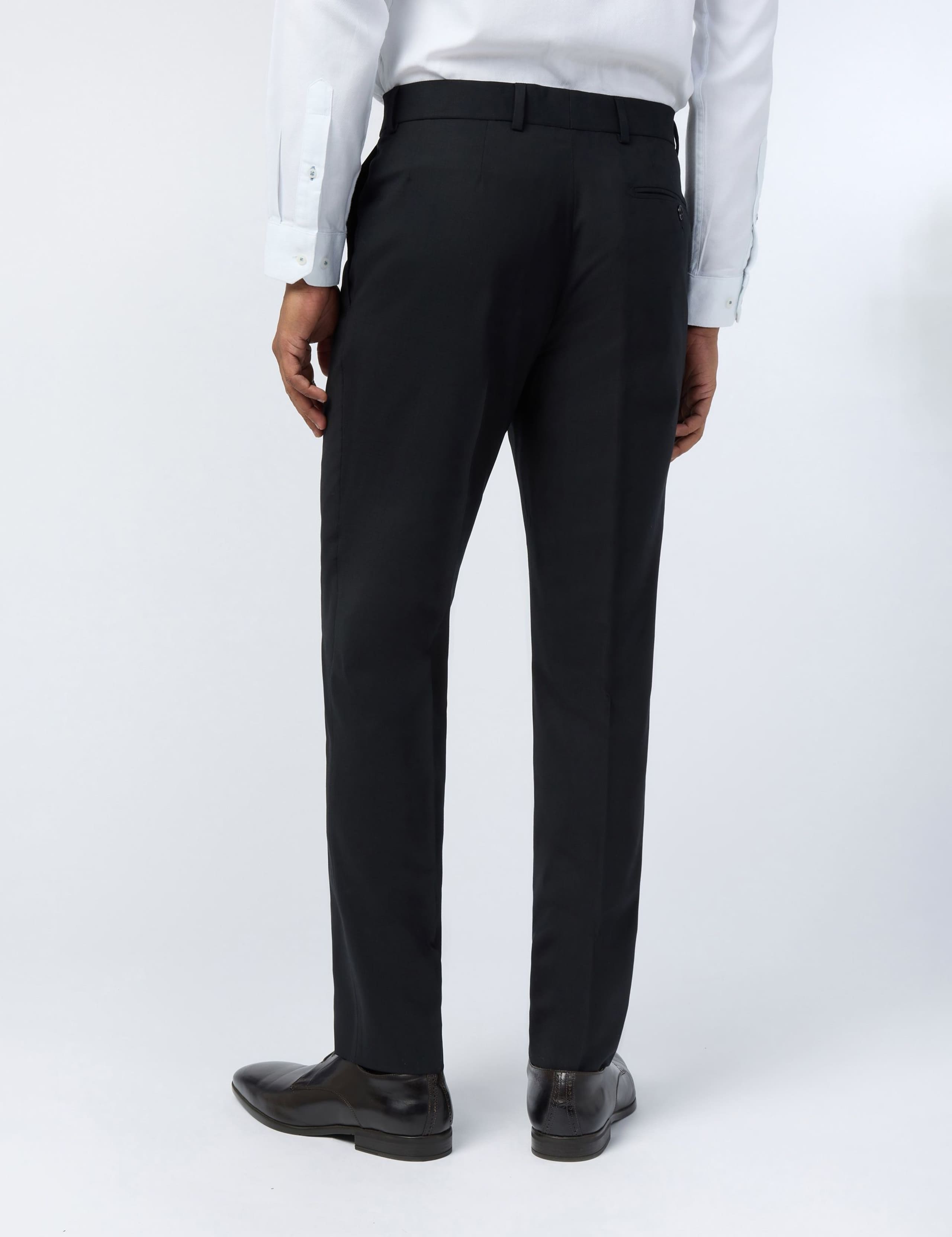 Slim Fit Wool Rich Flat Front Performance Trousers 3 of 3