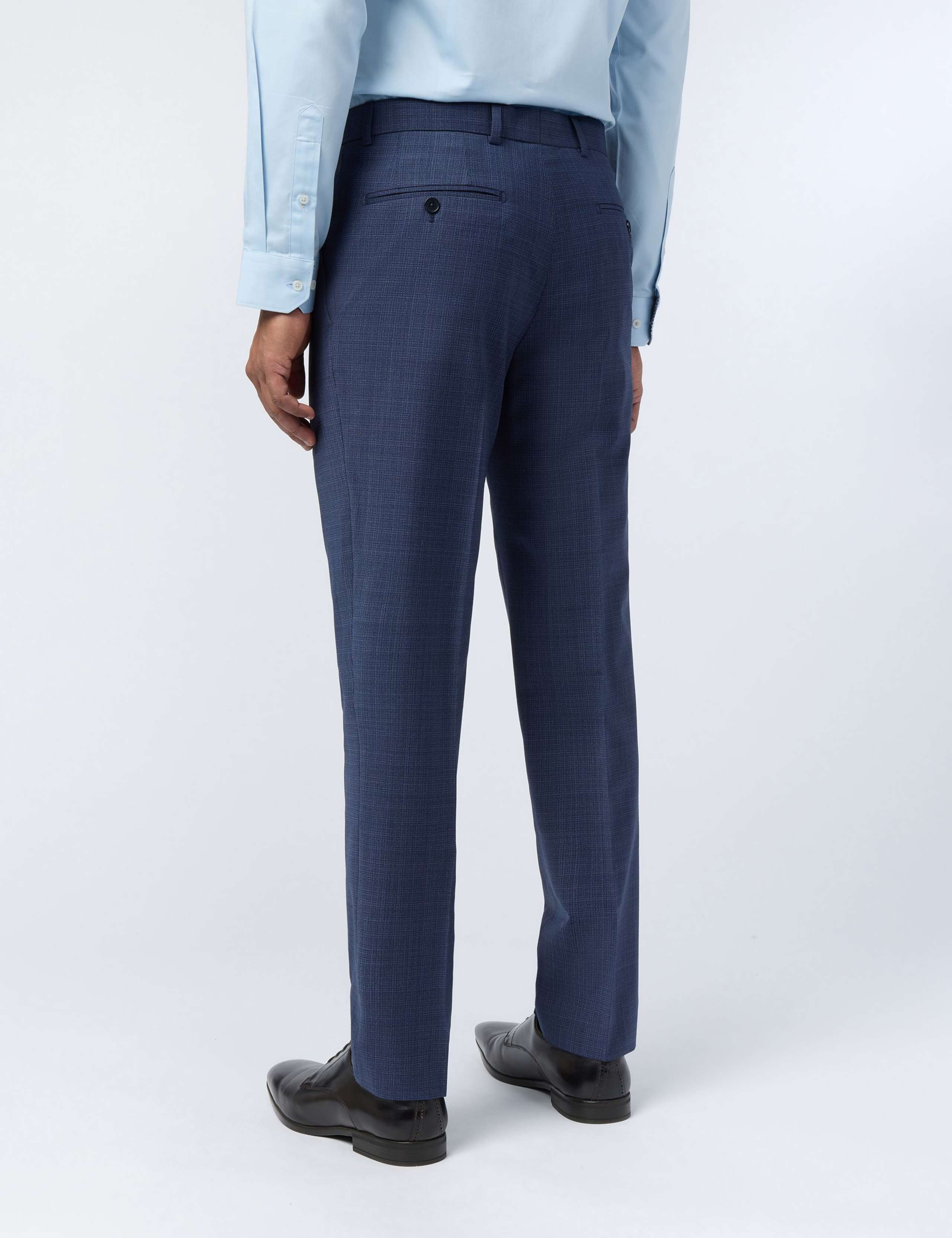 Slim Fit Wool Blend Textured Performance Trousers 2 of 4