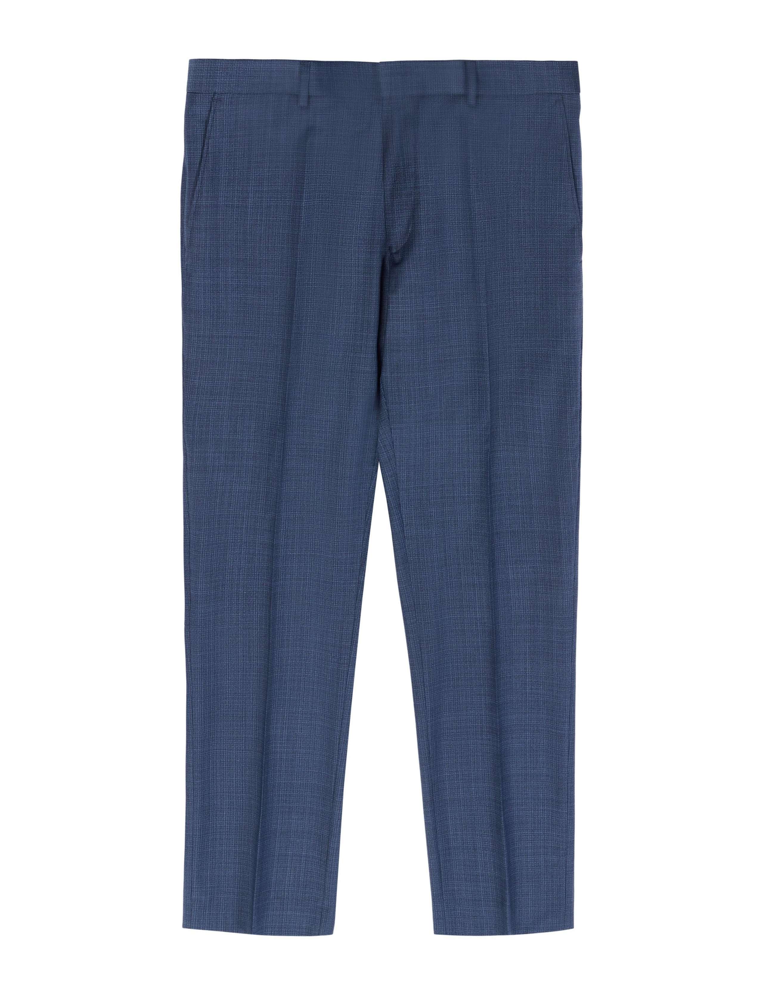Slim Fit Wool Blend Textured Performance Trousers 3 of 4