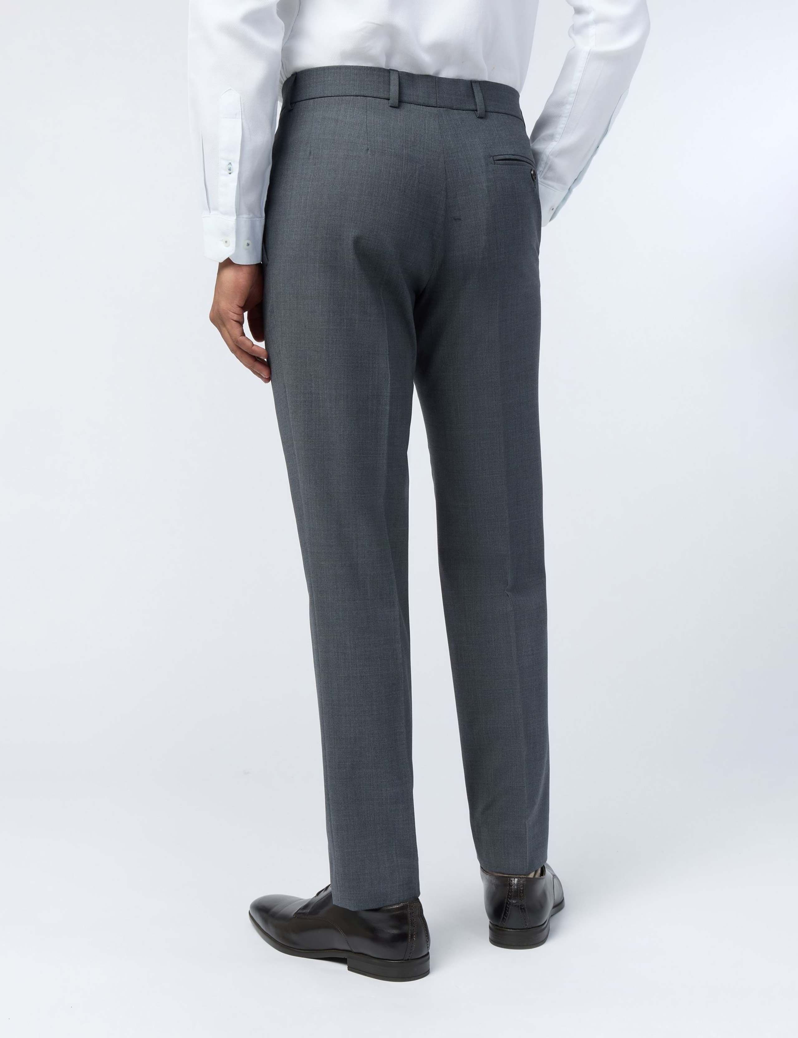 Slim Fit Wool Rich Flat Front Performance Trousers 3 of 3