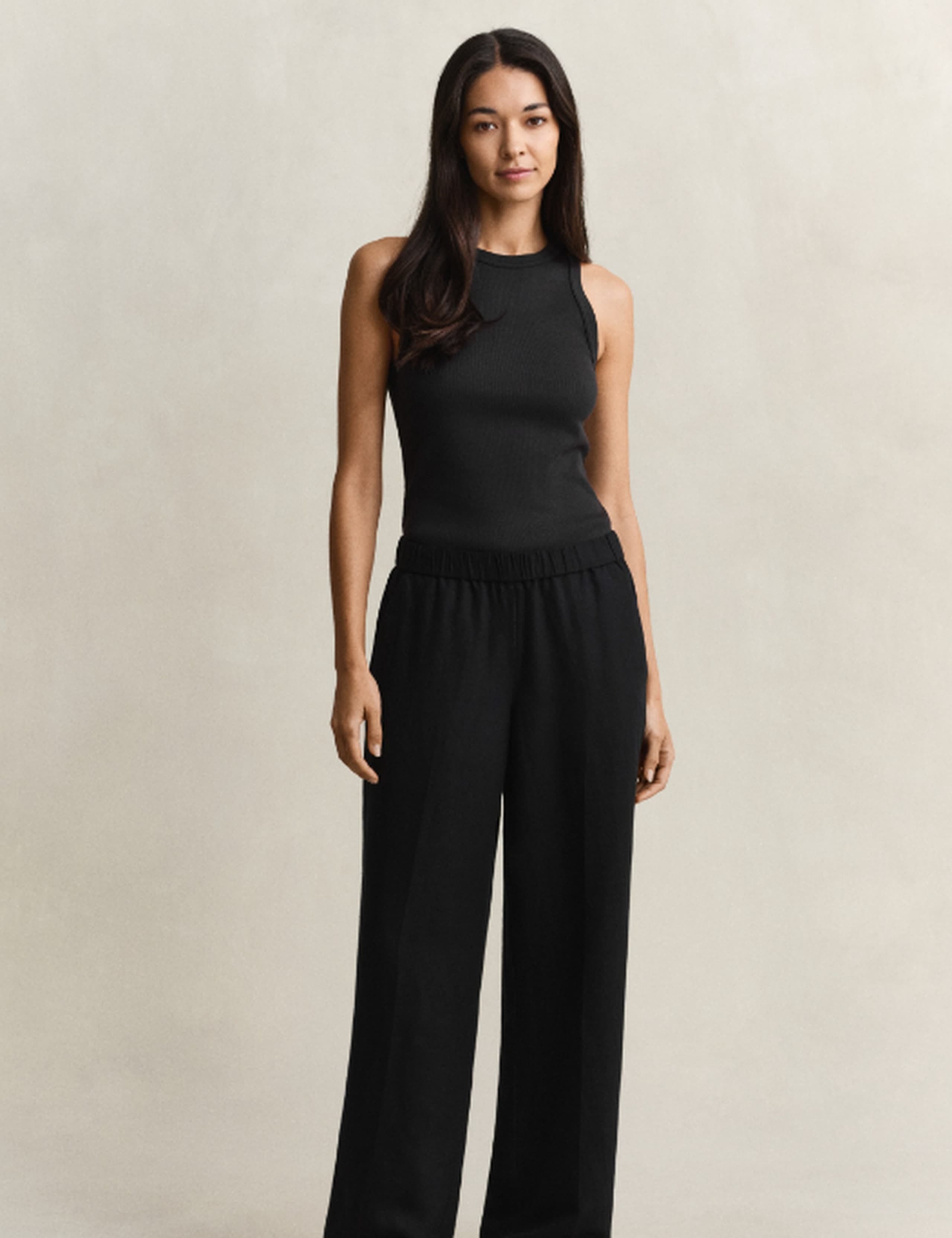 Linen Blend Wide Leg Trousers 6 of 6