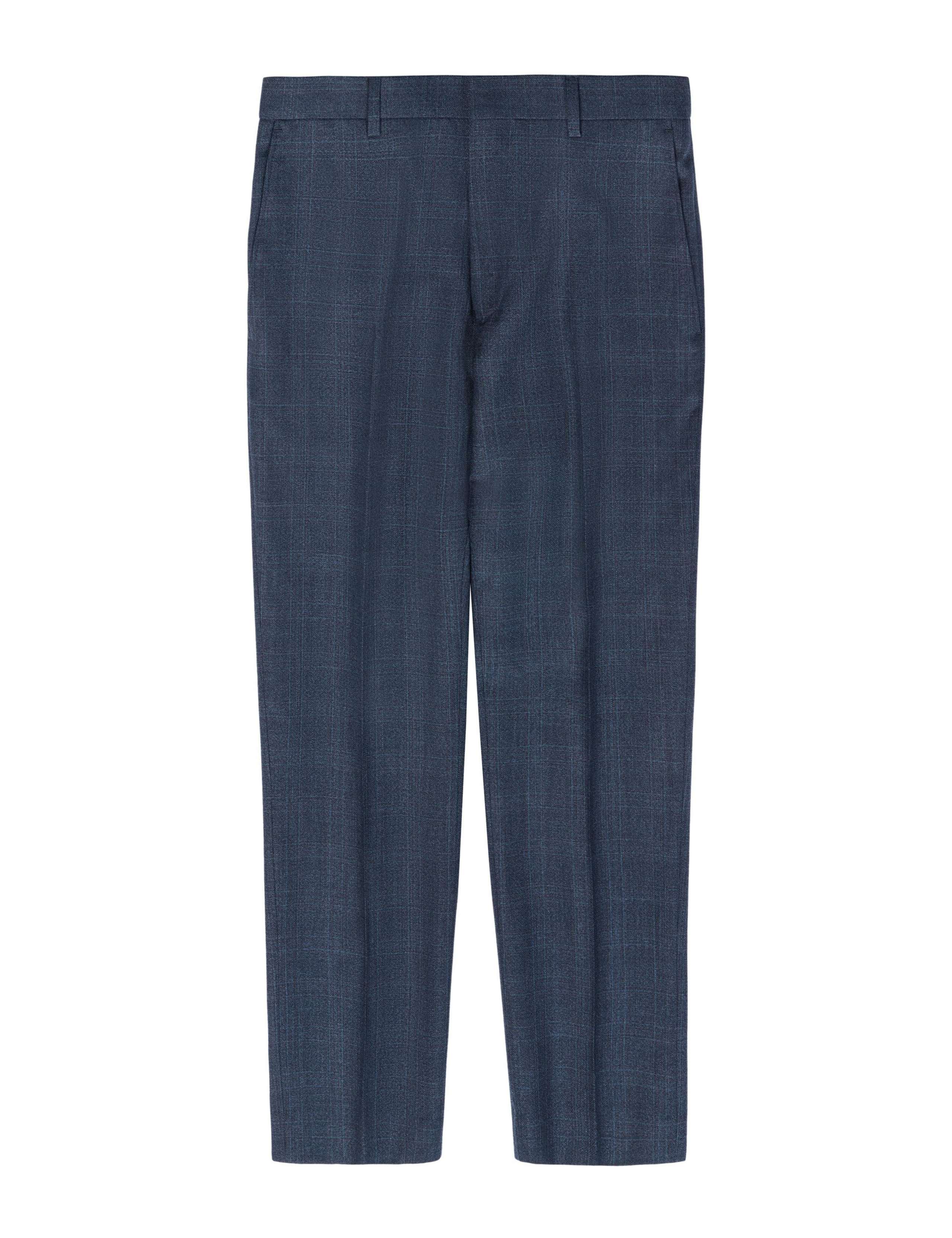 Slim Fit Wool Rich Check Performance Trousers 2 of 4