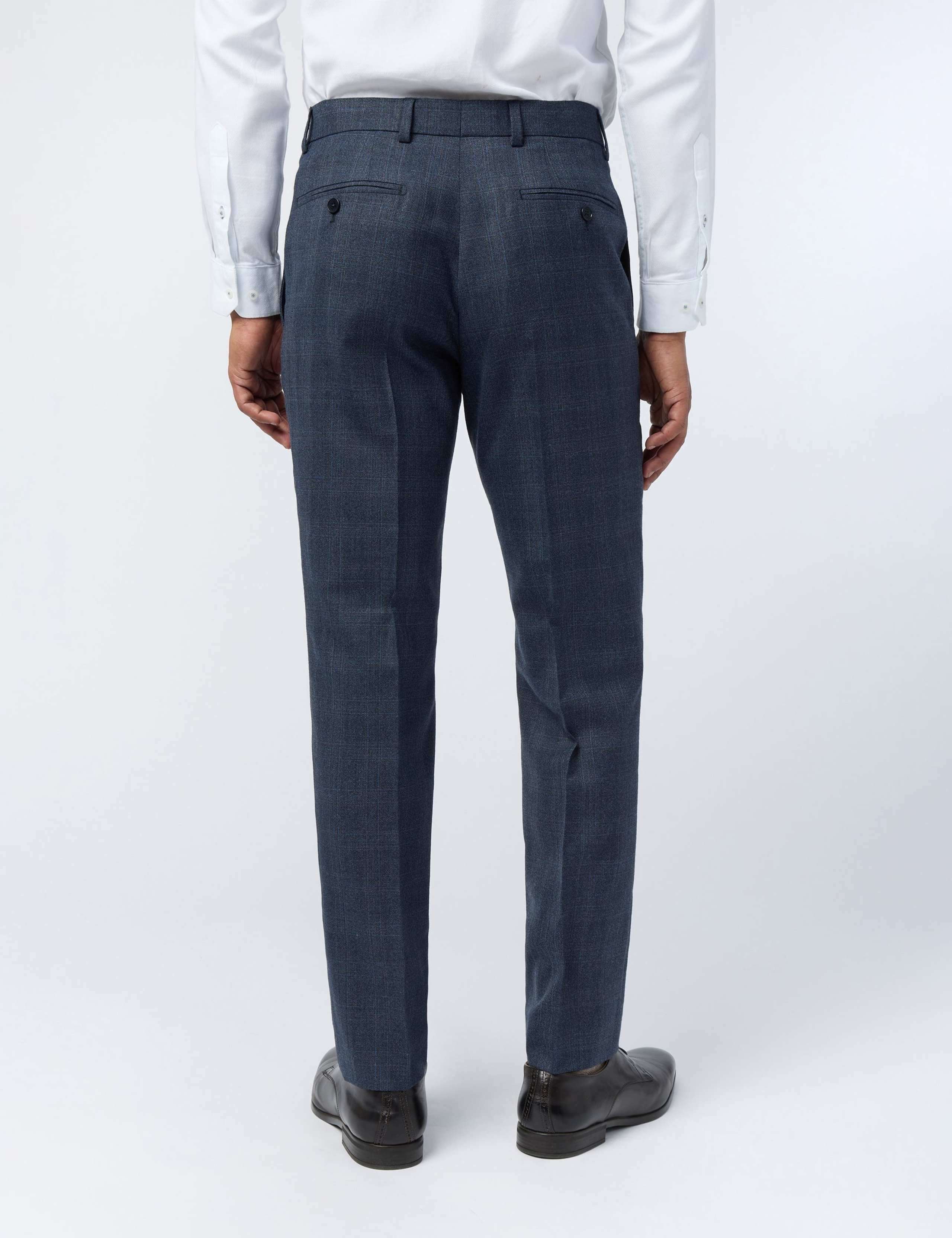 Slim Fit Wool Rich Check Performance Trousers 3 of 4
