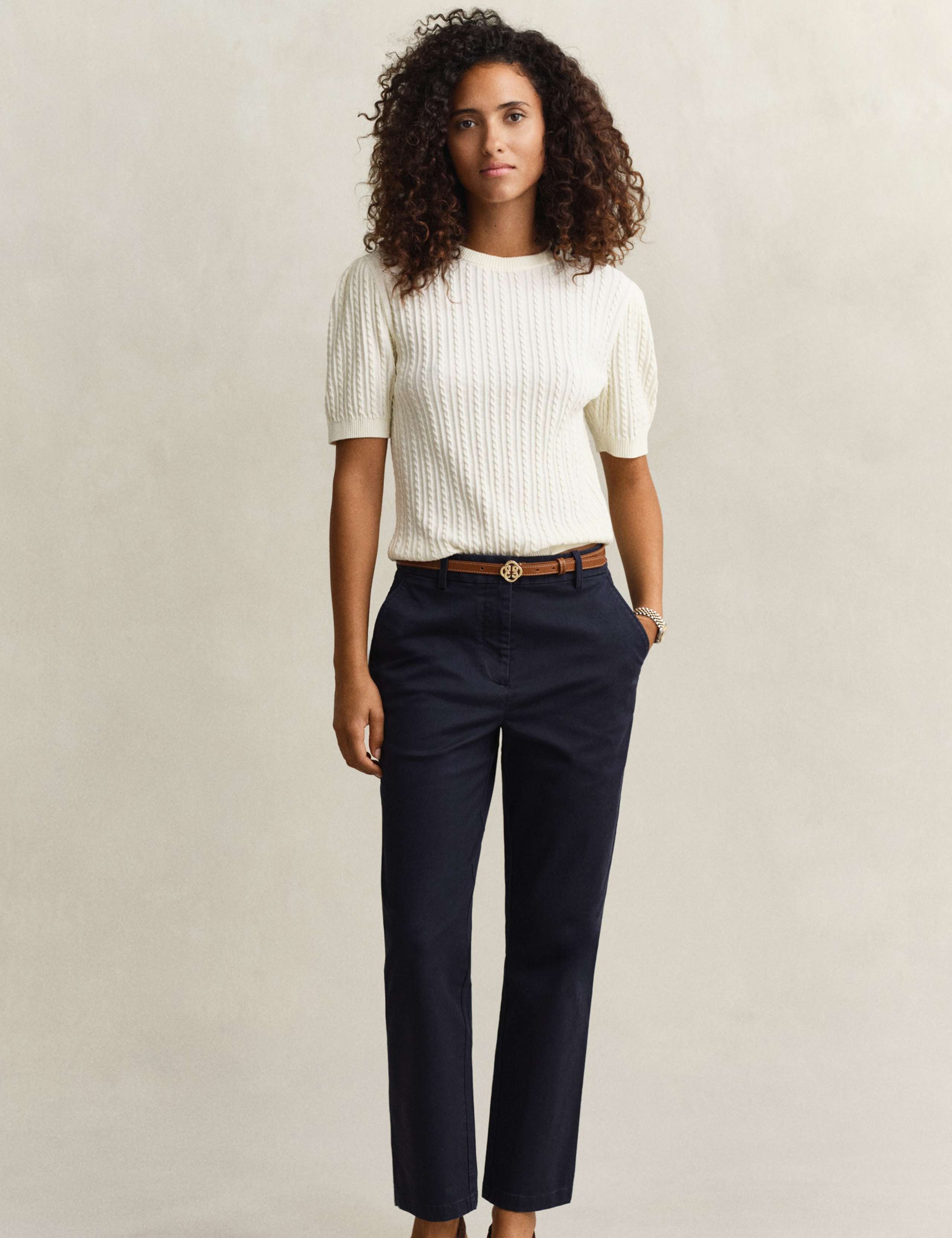 Cotton Rich Slim Fit Chinos 4 of 8