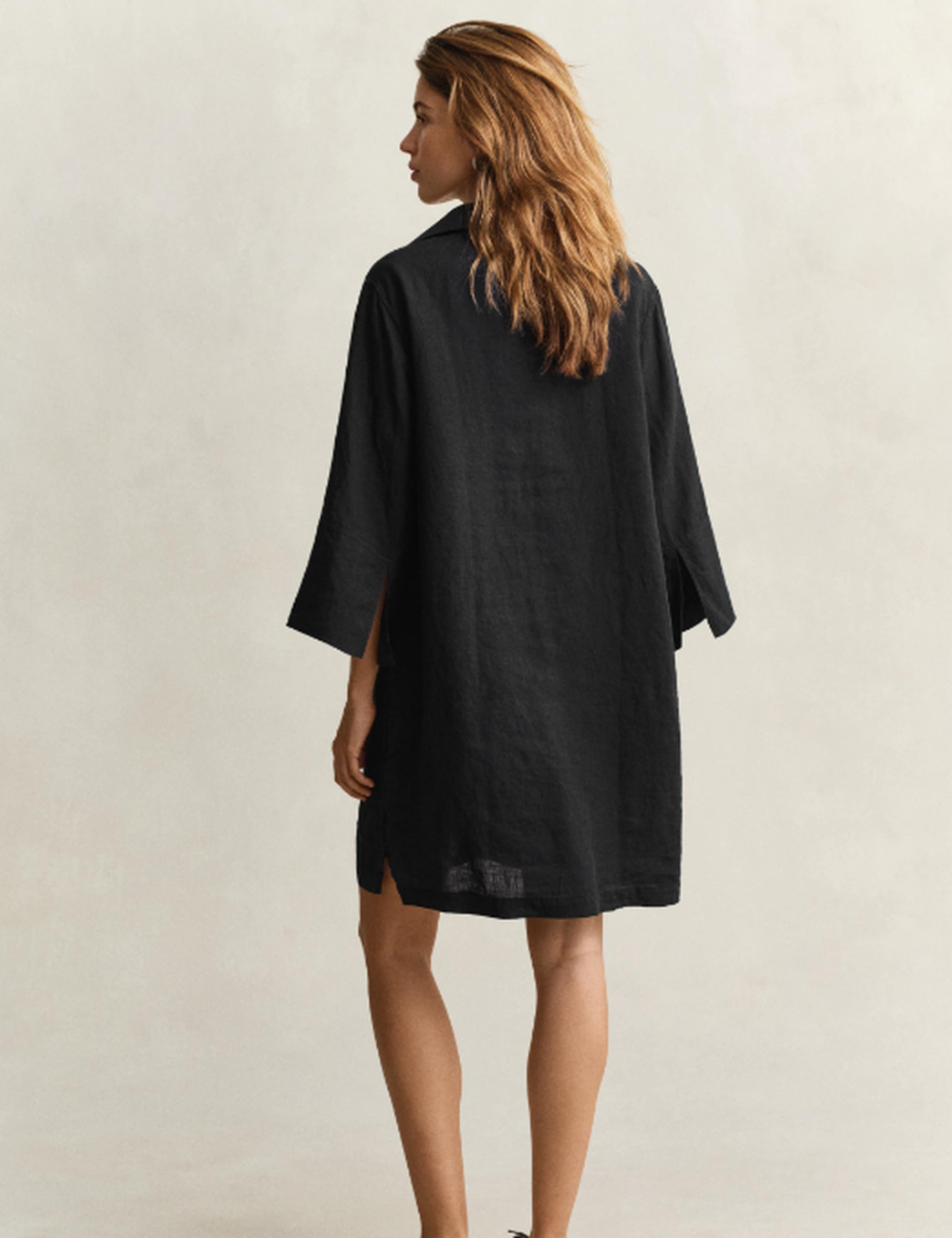 Pure Linen Knee Length Shift Dress 5 of 5