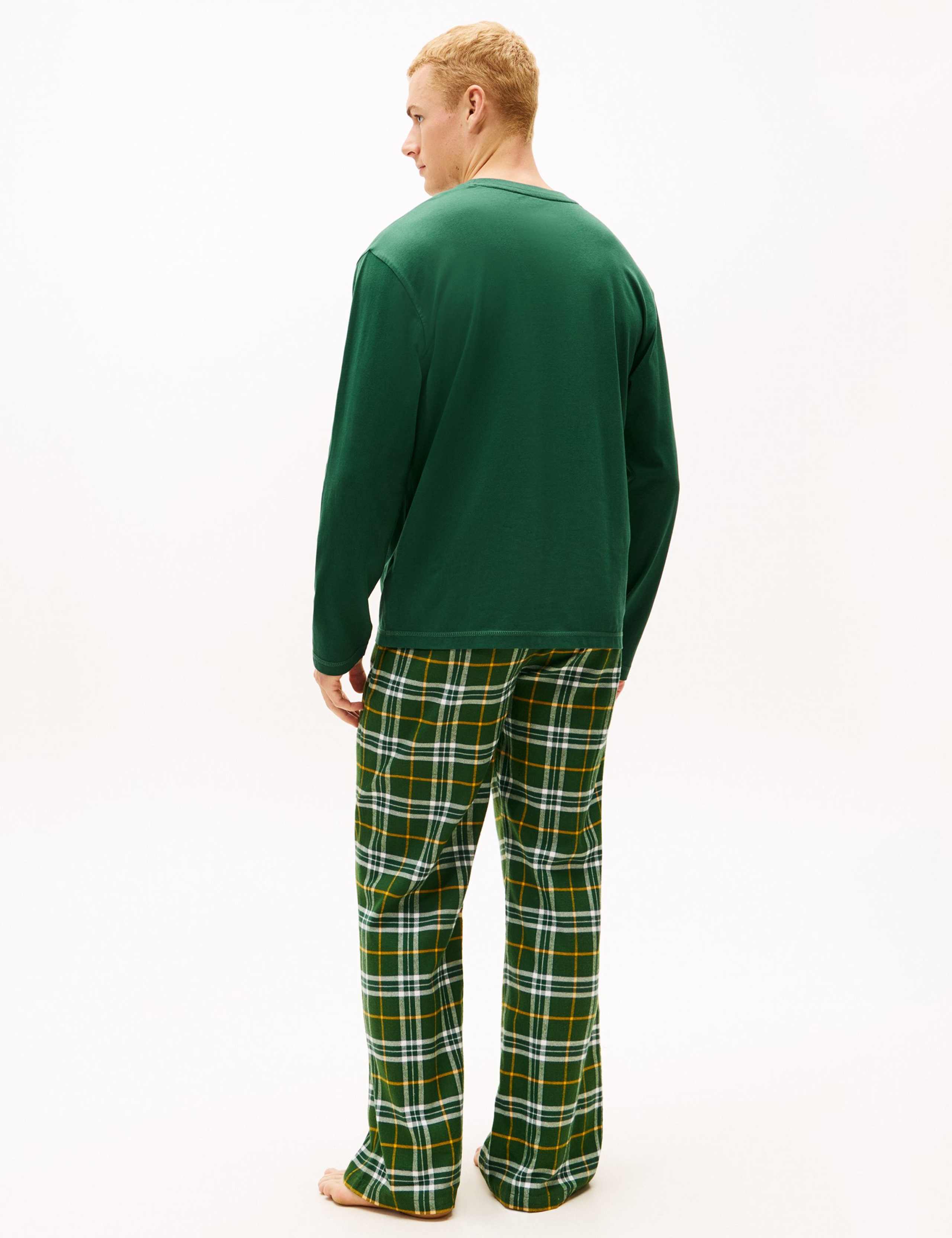 Pure Cotton Checked Pyjama Set 6 of 6