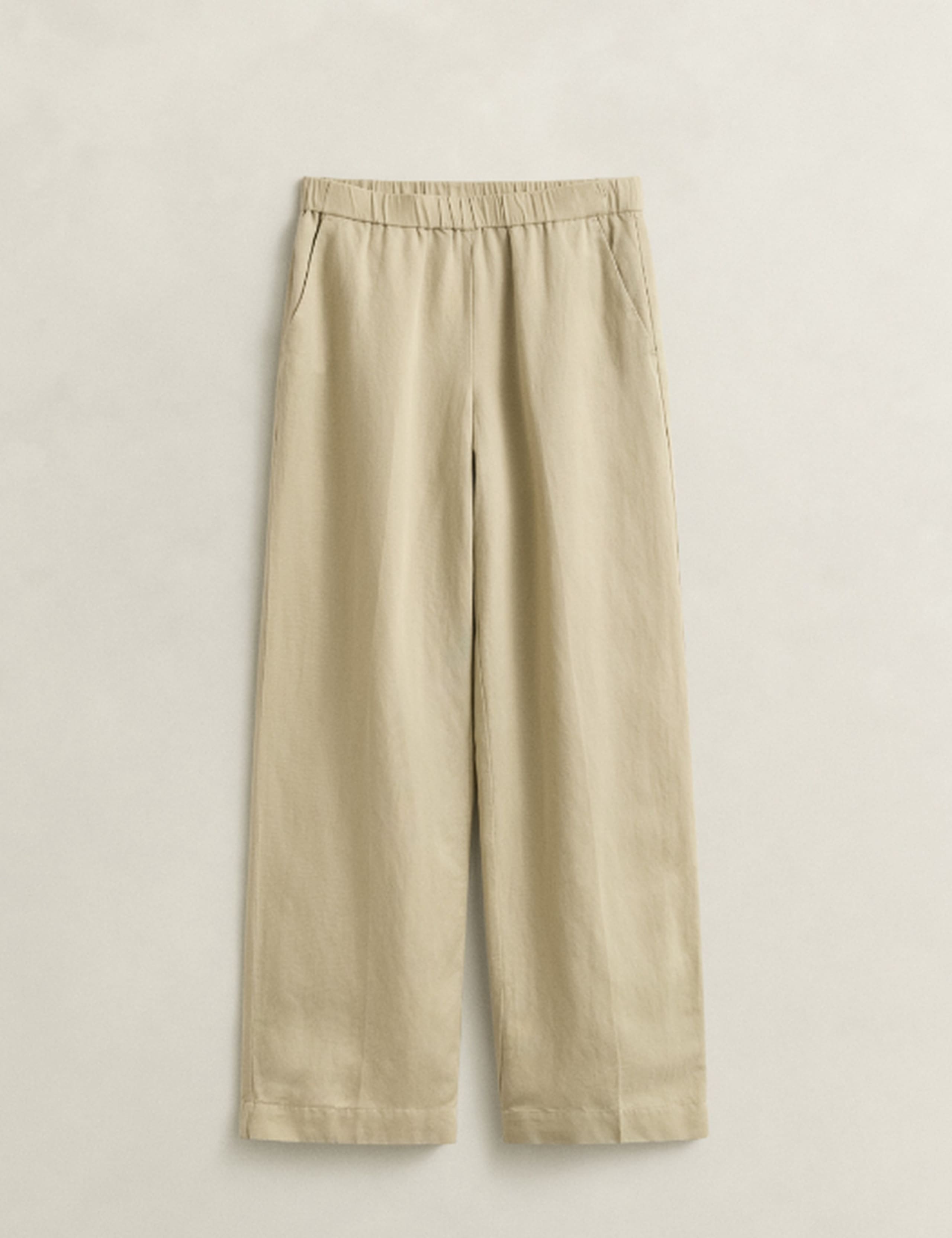 Linen Blend Wide Leg Trousers 3 of 6