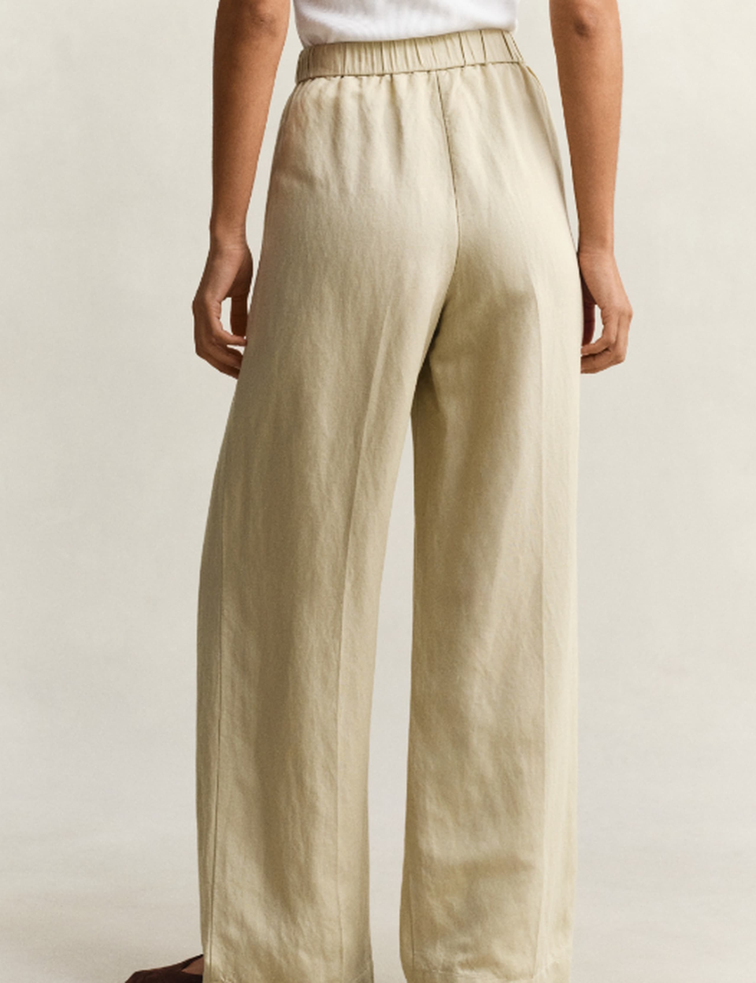 Linen Blend Wide Leg Trousers 6 of 6