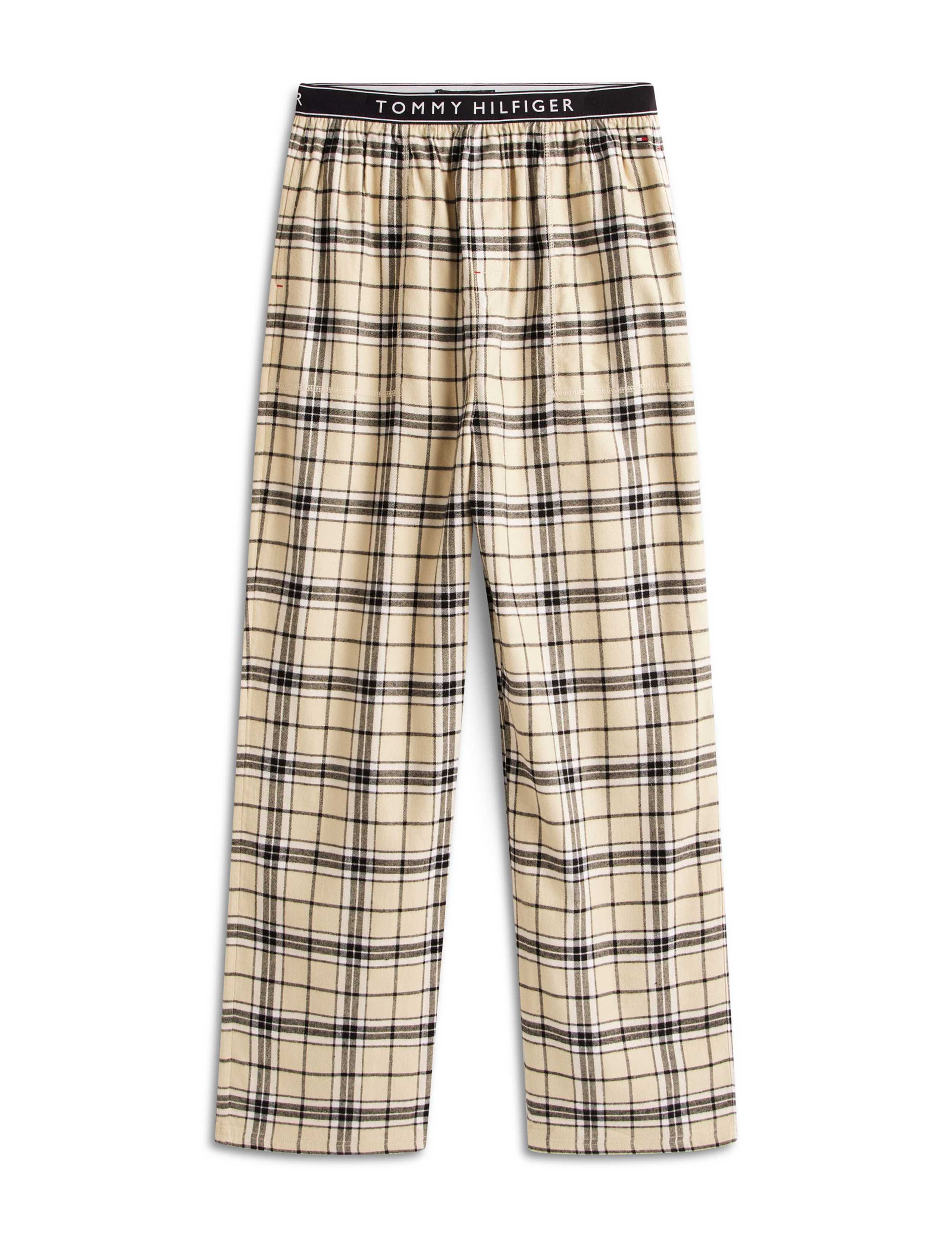Pure Cotton Checked Elasticated Pyjama Set 5 of 6