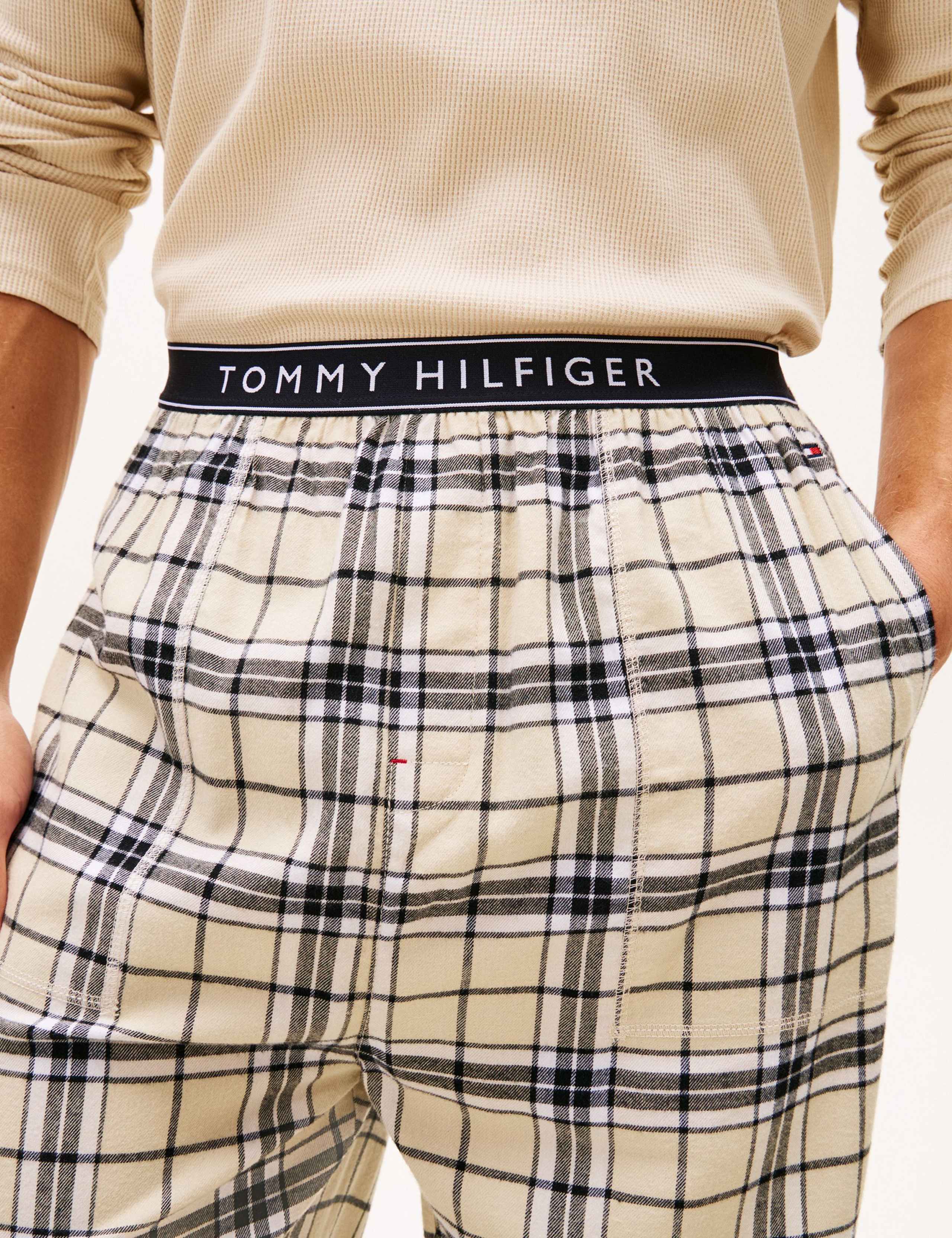 Pure Cotton Checked Elasticated Pyjama Set 6 of 6