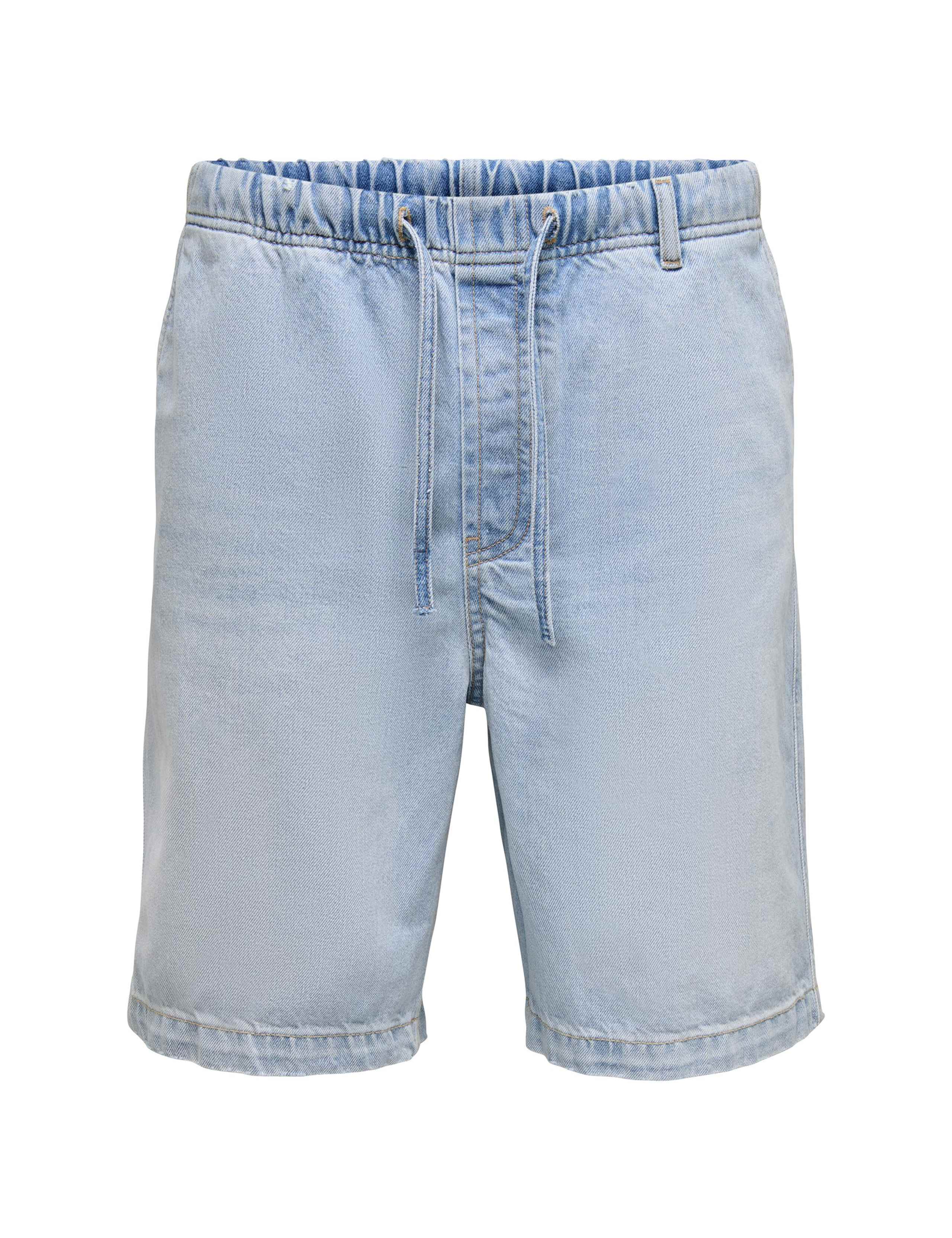Denim Drawstring Shorts 1 of 2