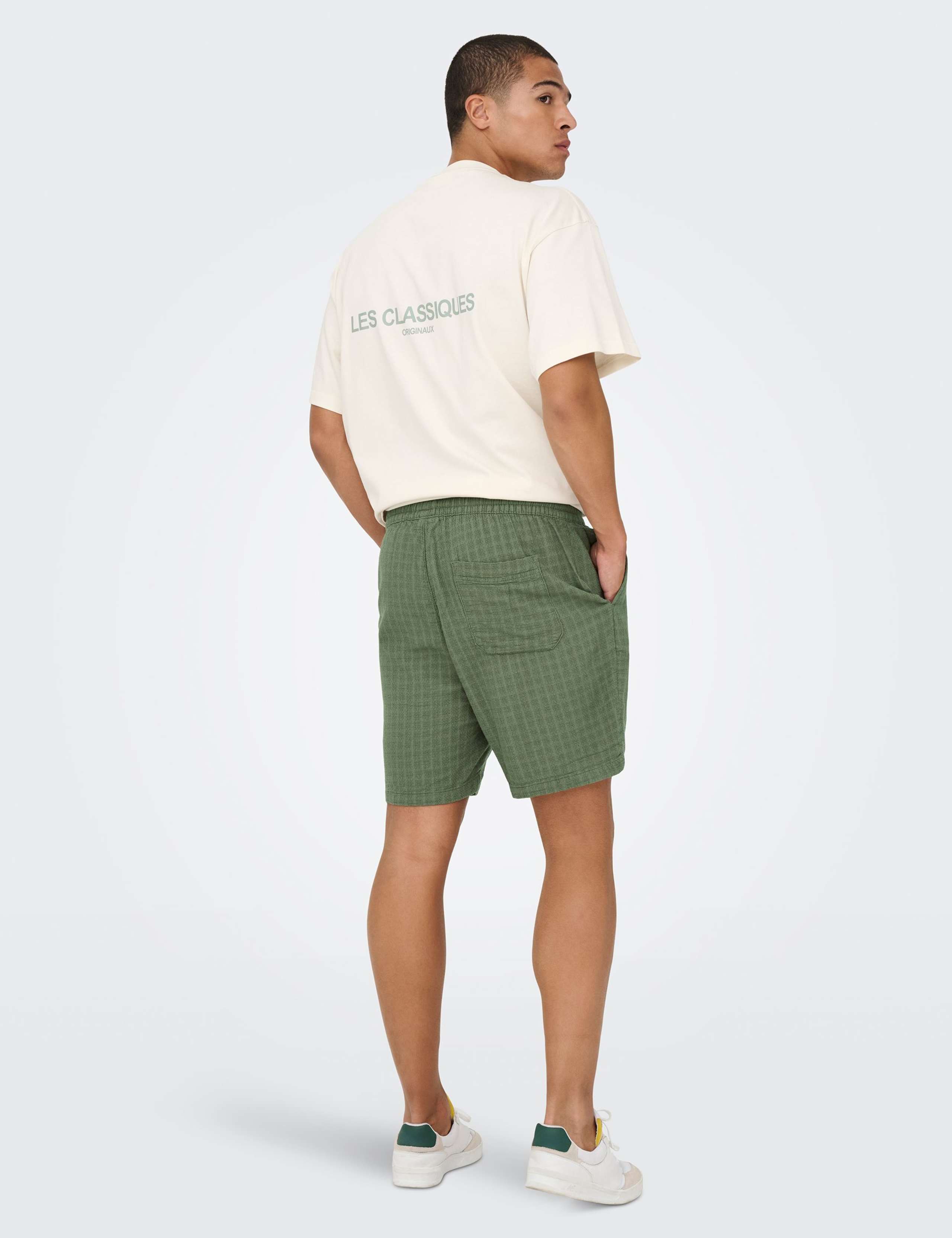 Onstel Latham Regular Fit Shorts with Linen 7 of 7