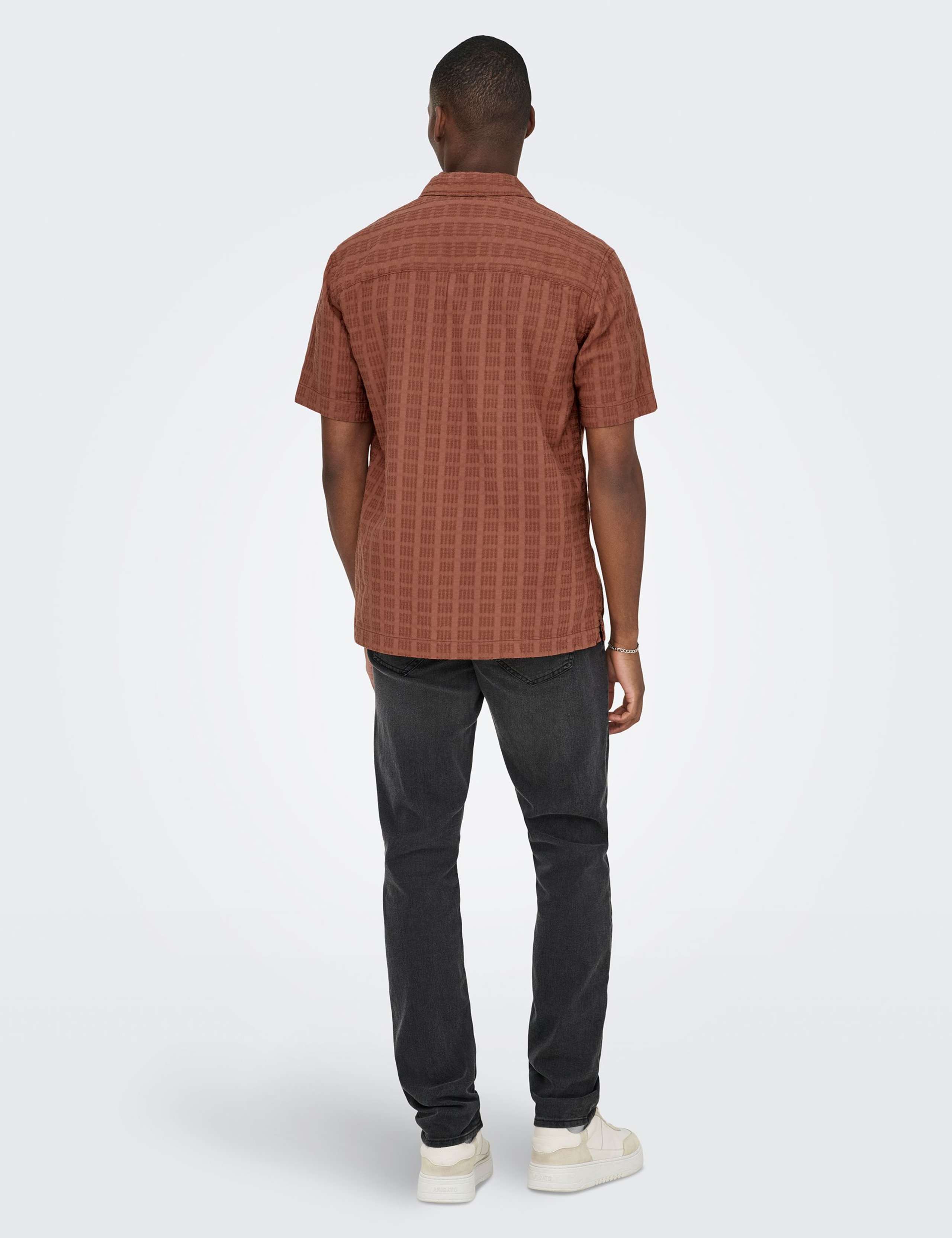 Regular Fit Textured Short Sleeve Shirt 5 of 5