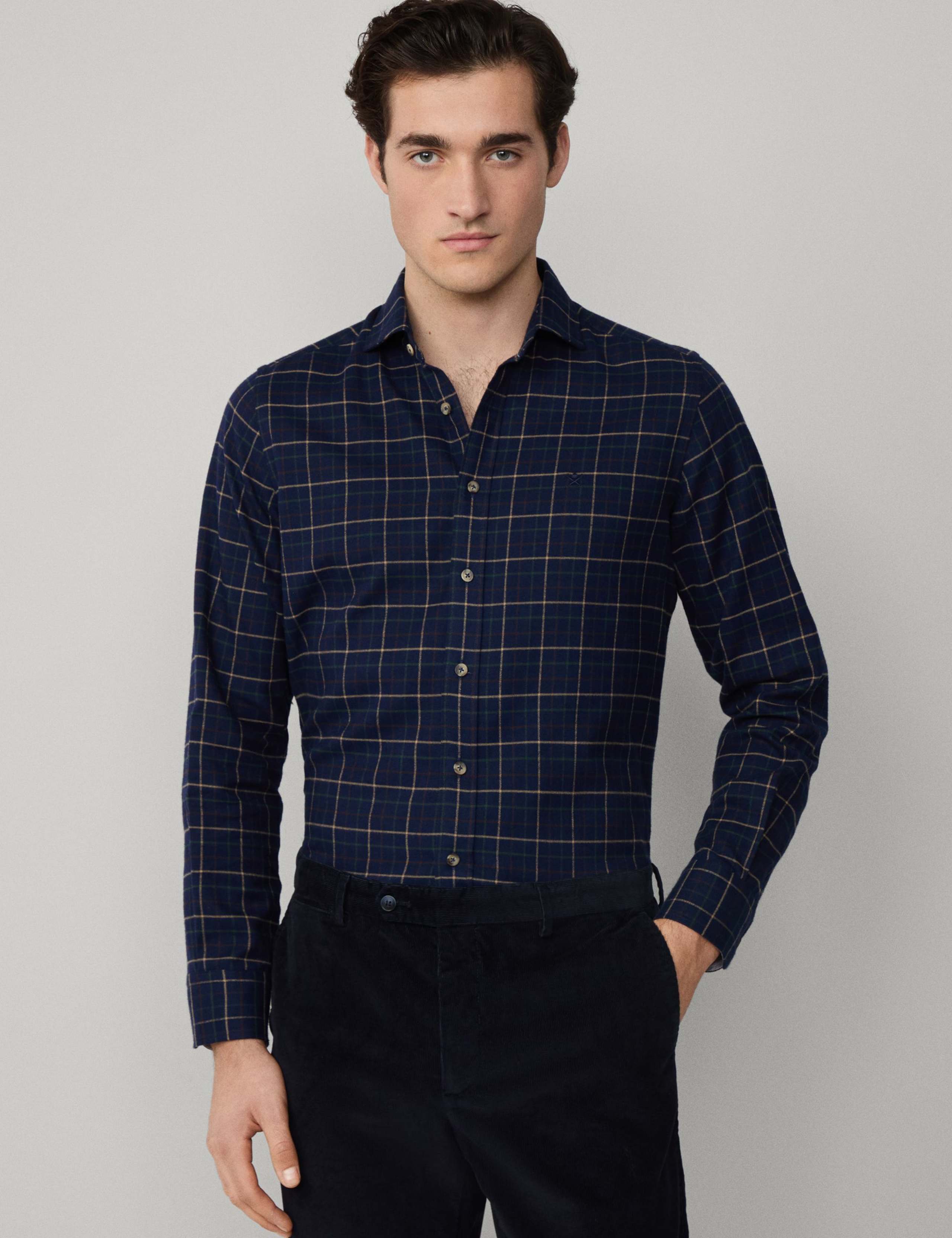 Pure Cotton Checked Flannel Shirt 3 of 9