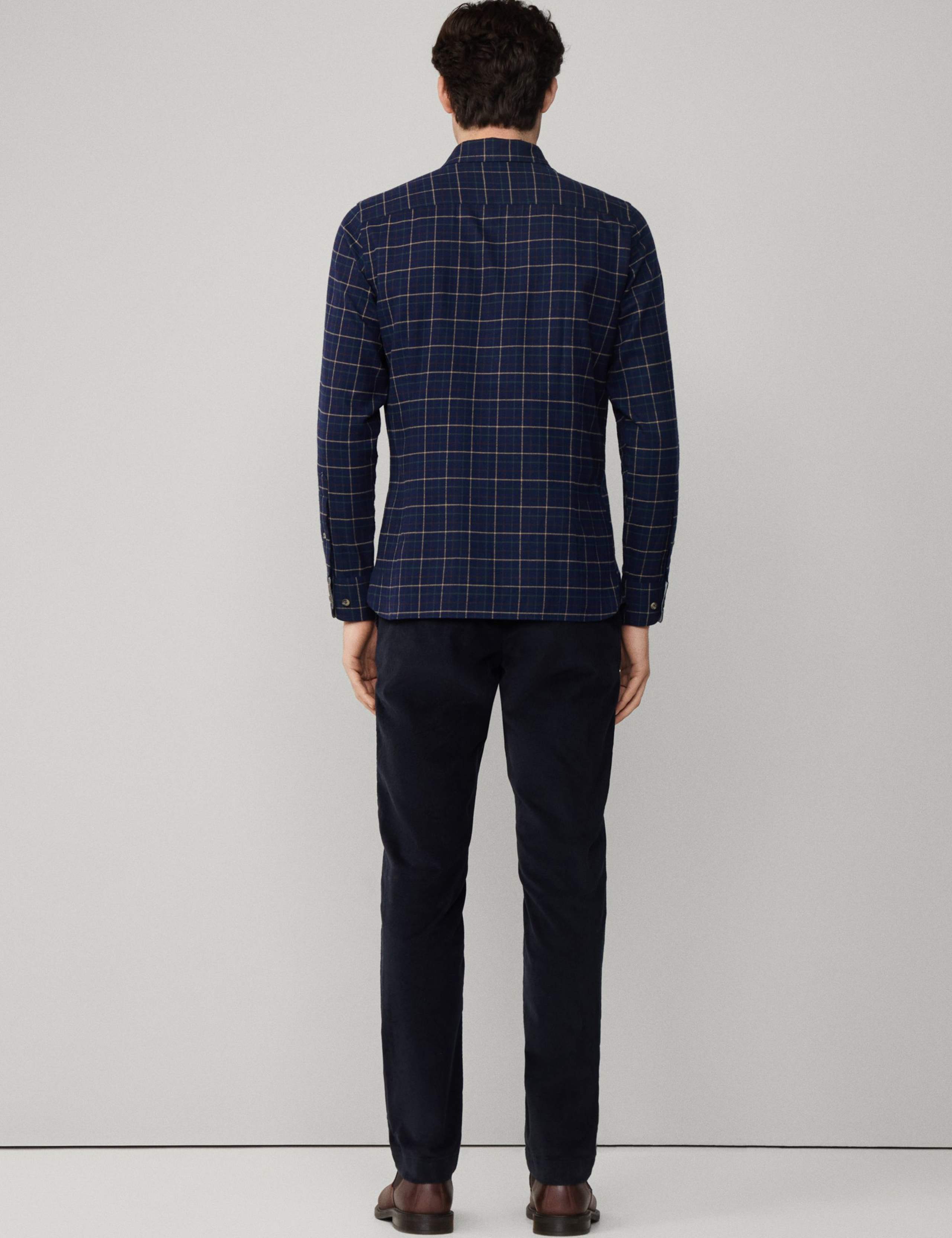 Pure Cotton Checked Flannel Shirt 4 of 9