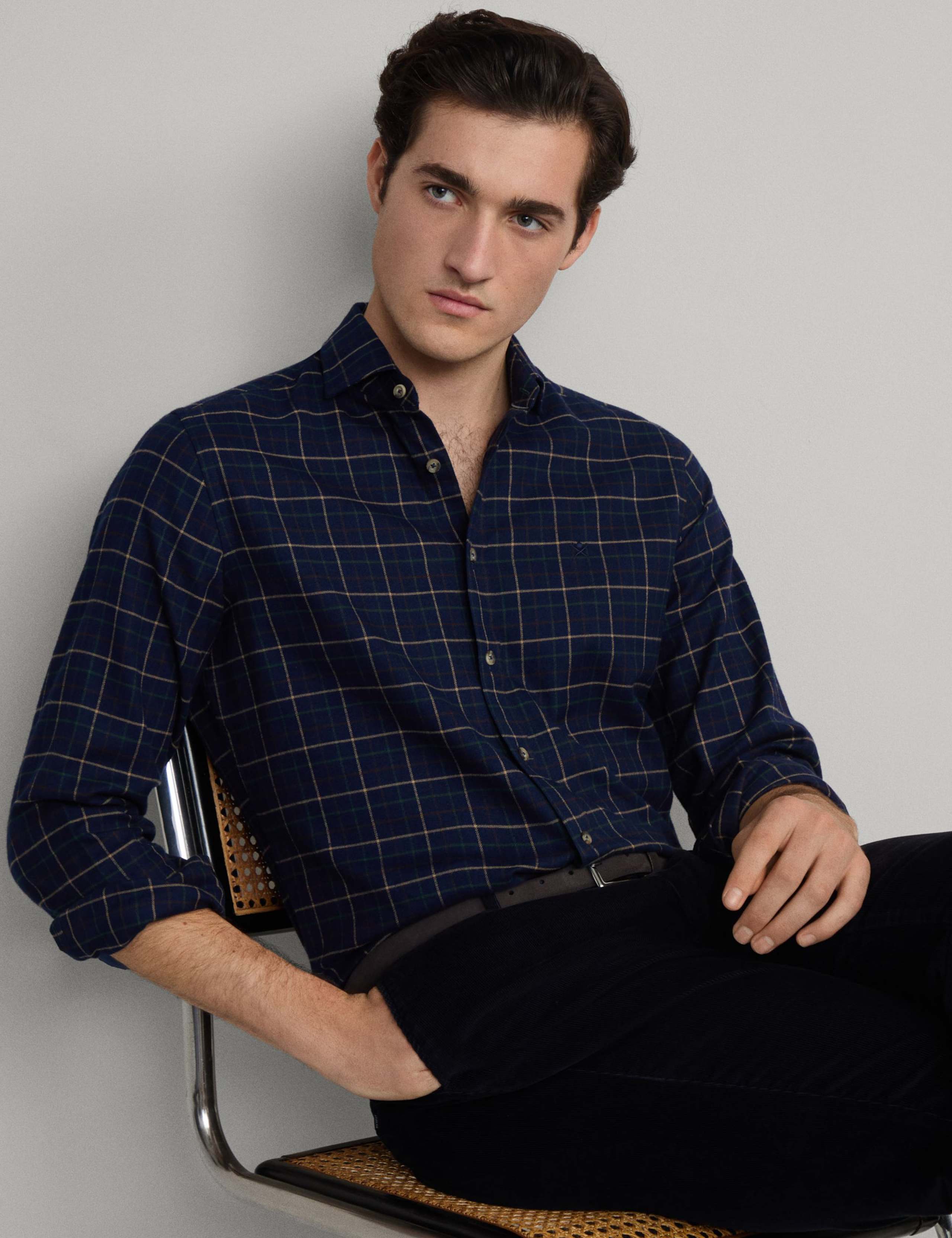 Pure Cotton Checked Flannel Shirt 5 of 9