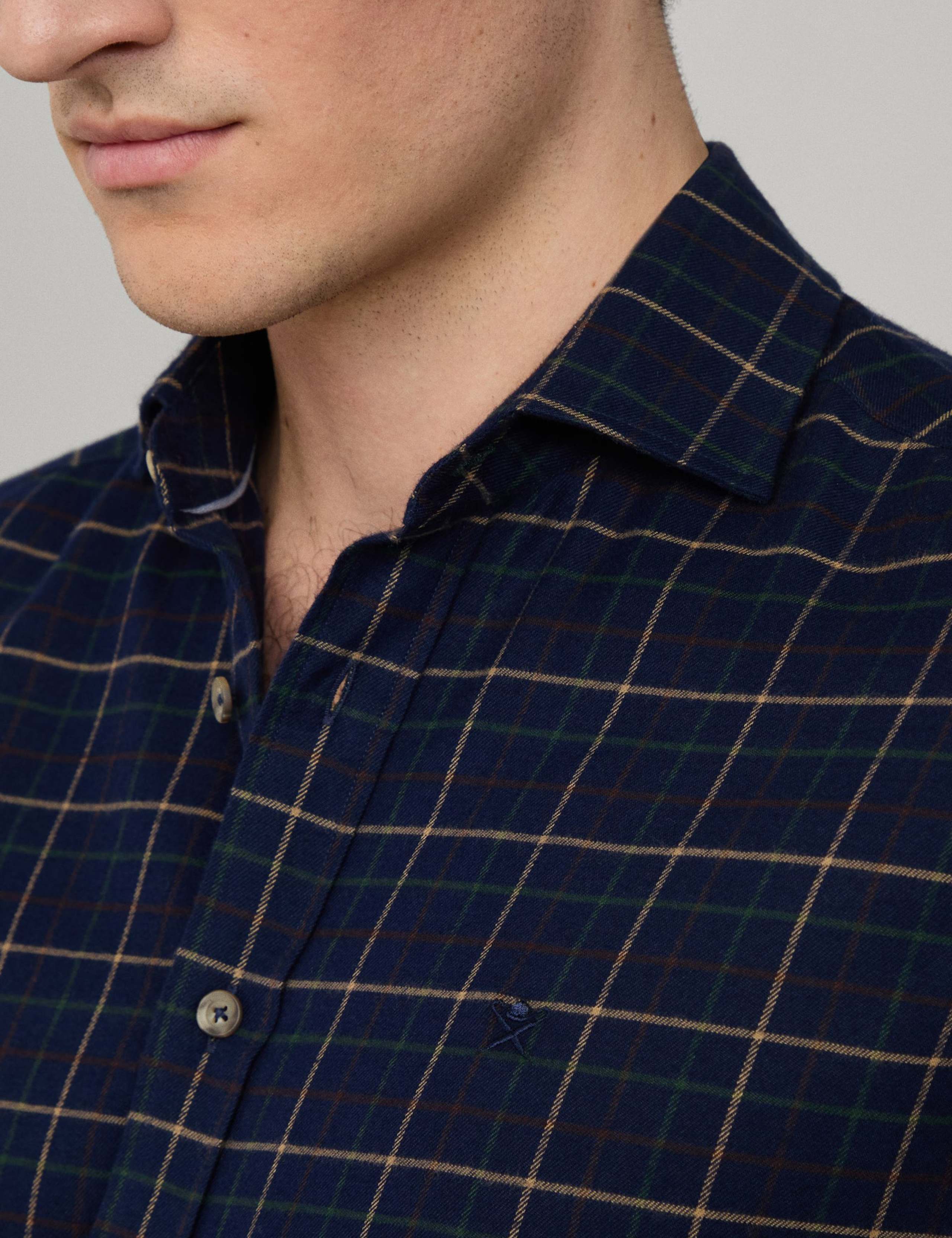 Pure Cotton Checked Flannel Shirt 7 of 9