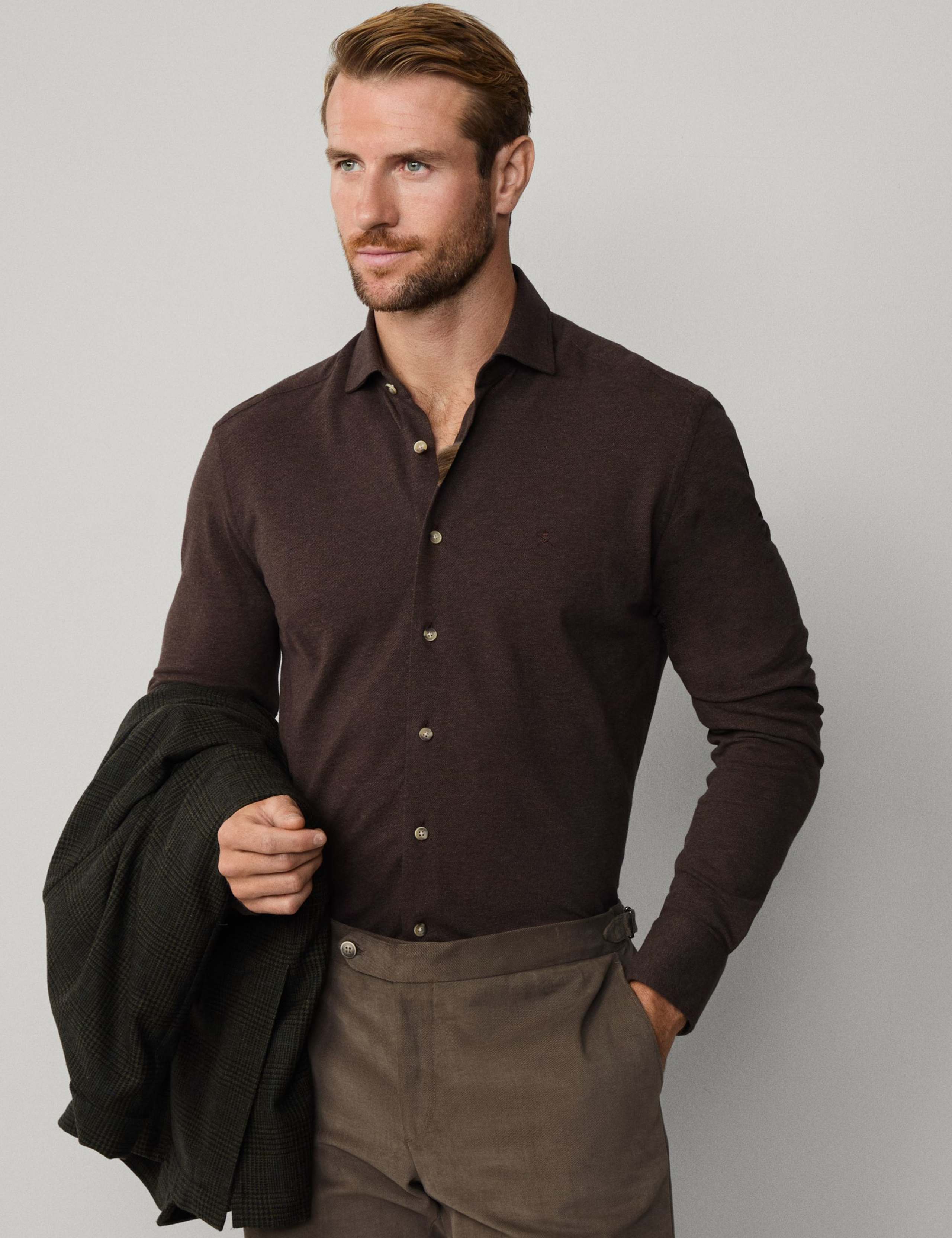 Tailored Fit Pure Cotton Dress Shirt 4 of 9