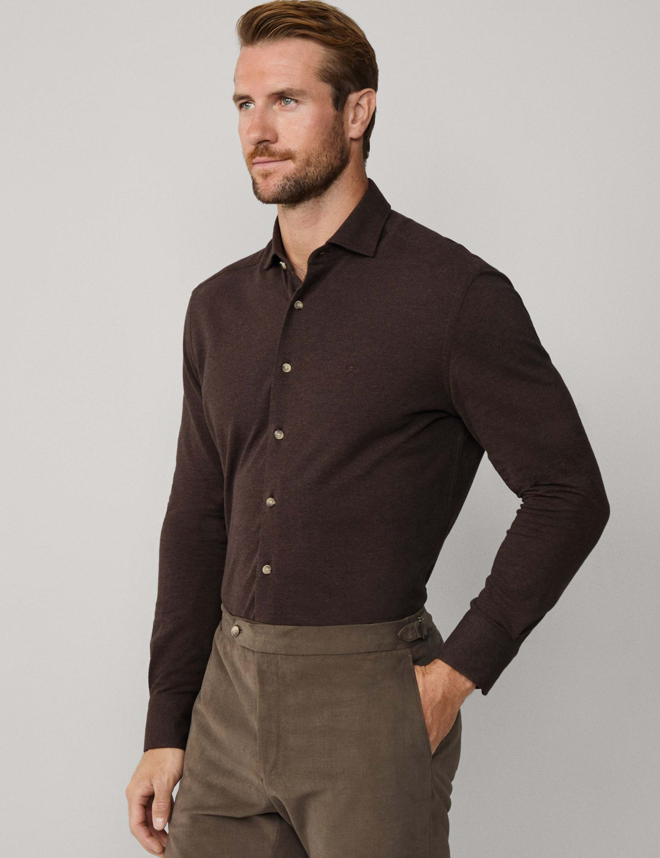 Tailored Fit Pure Cotton Dress Shirt 6 of 9