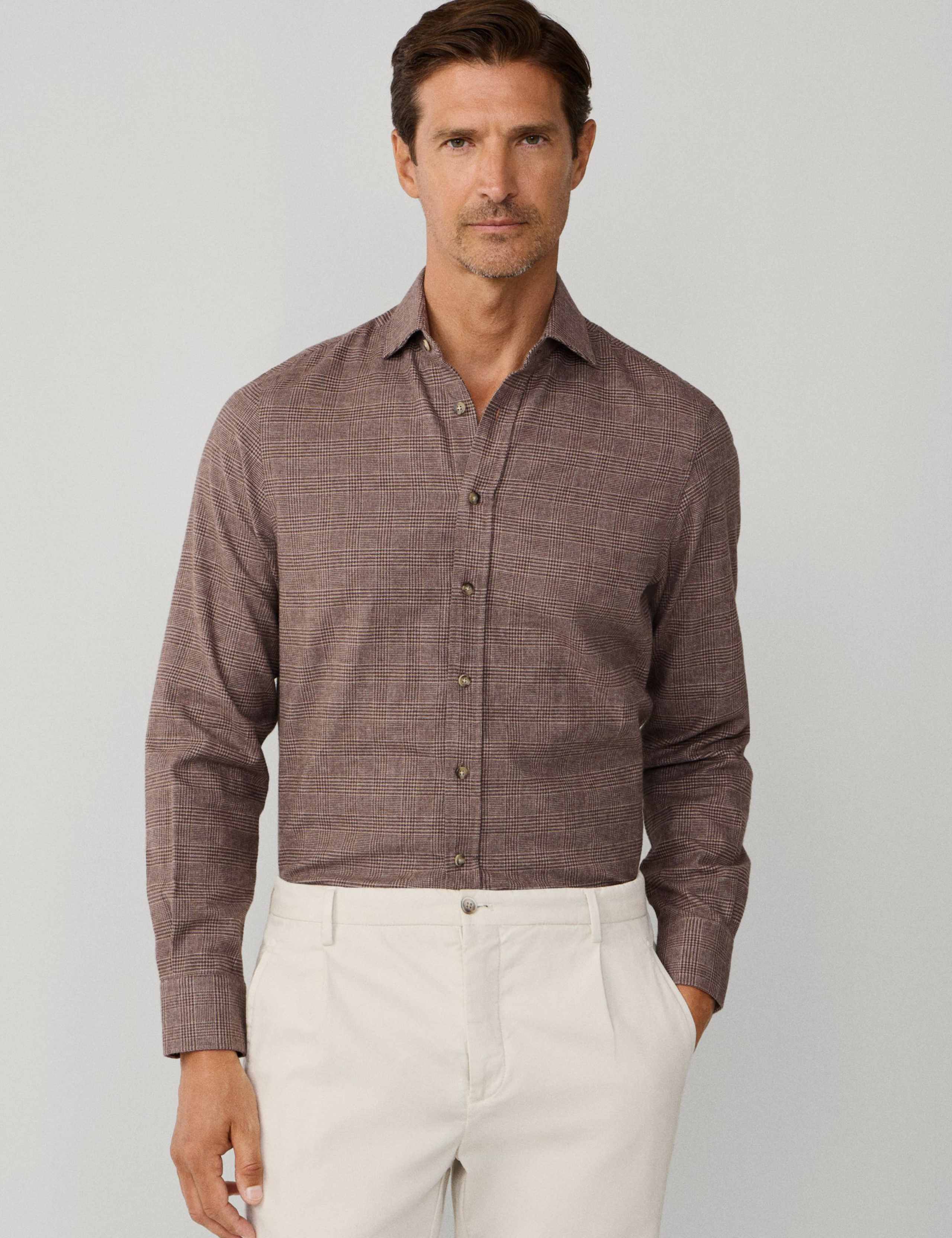 Brushed Cotton Checked Flannel Shirt 3 of 8