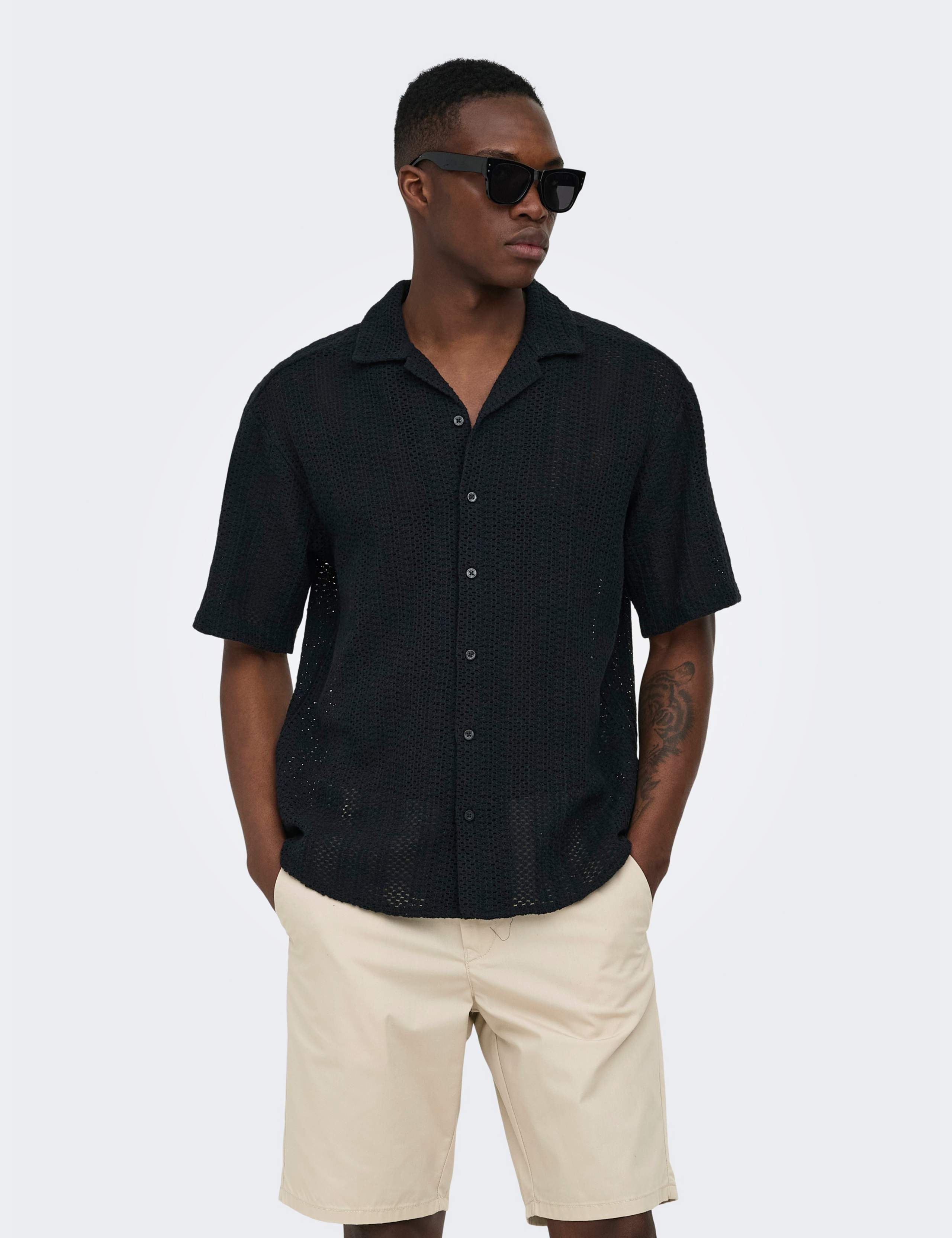 Cotton Rich Knitted Short Sleeve Shirt 5 of 5