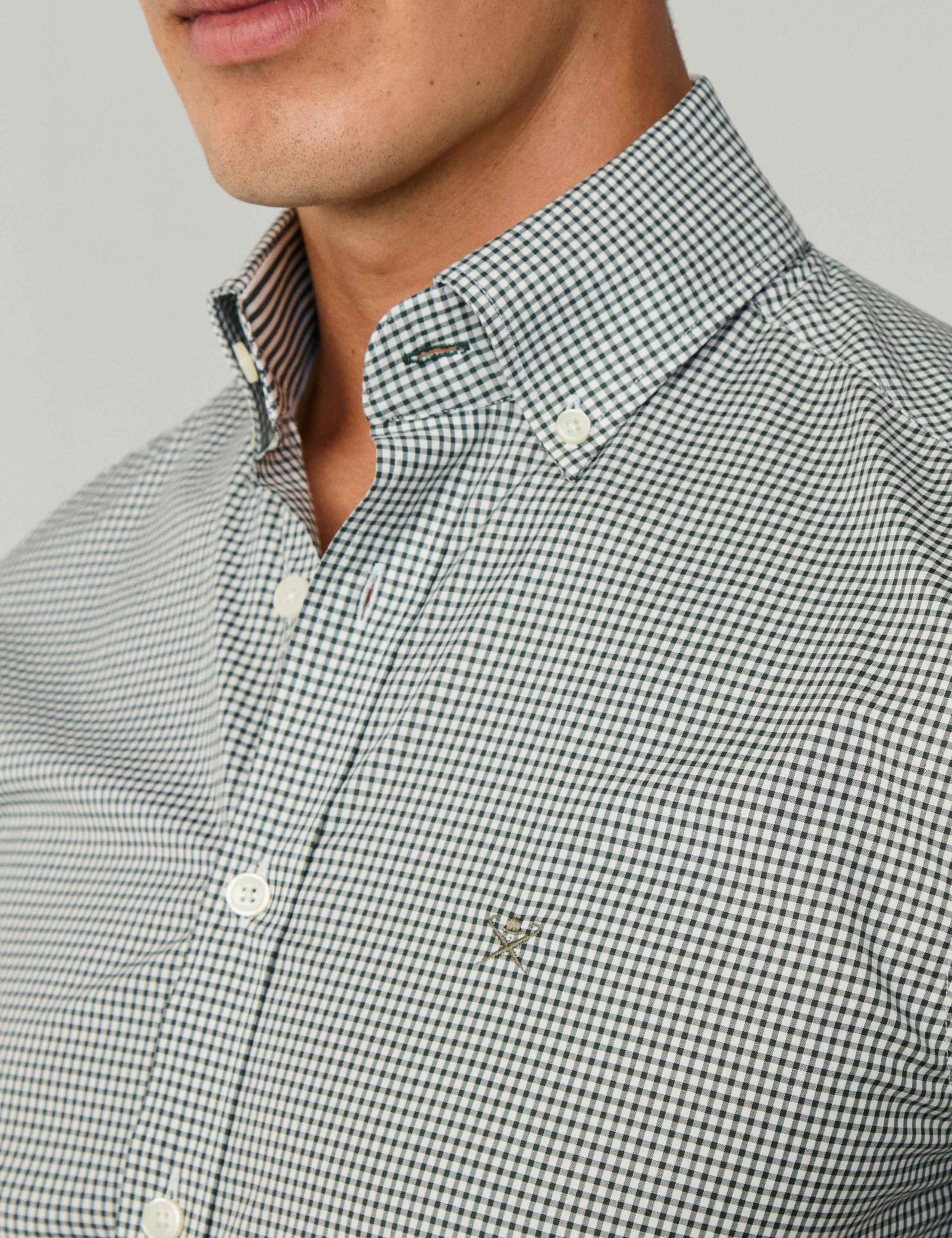 Pure Cotton Gingham Oxford Shirt 6 of 9
