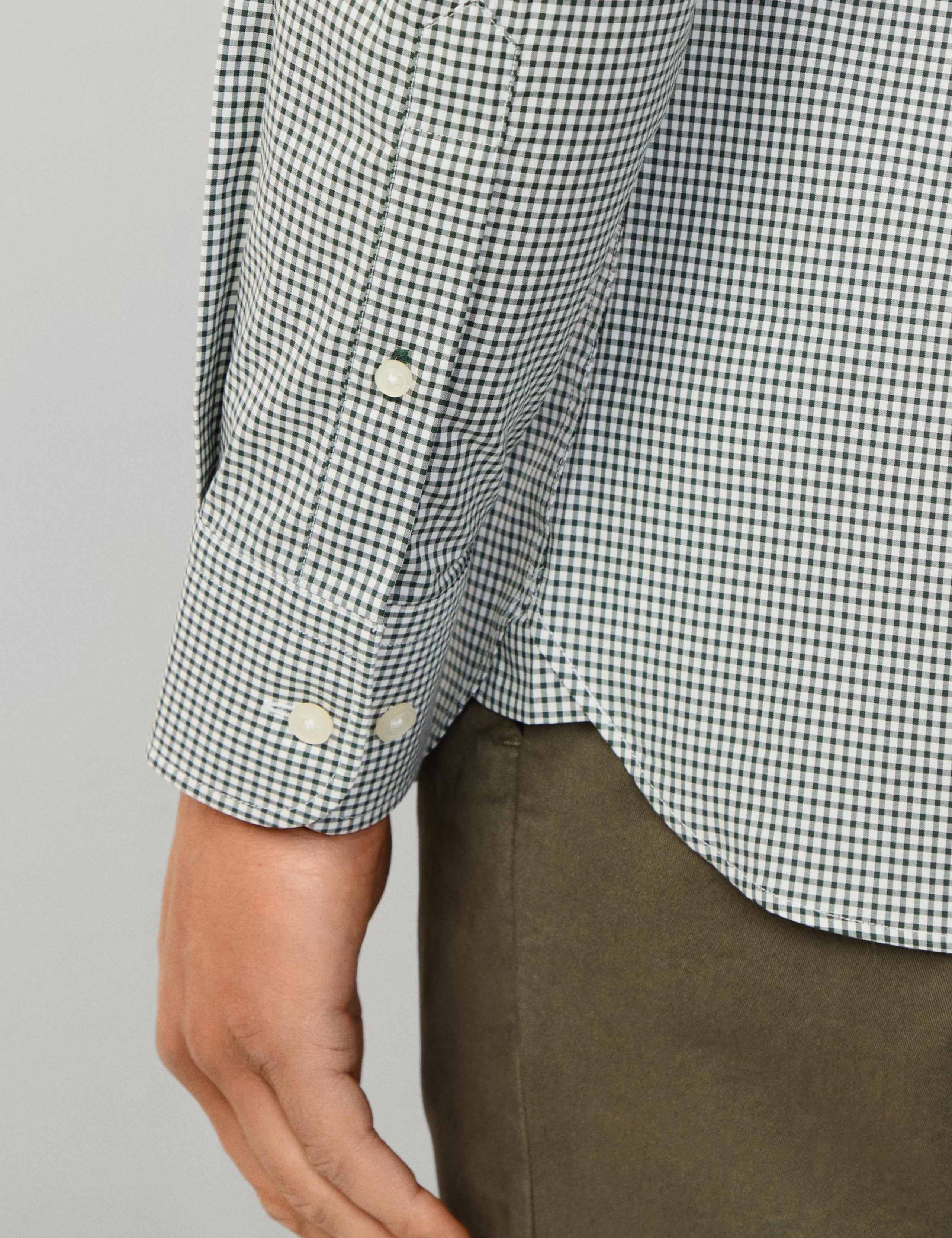 Pure Cotton Gingham Oxford Shirt 7 of 9