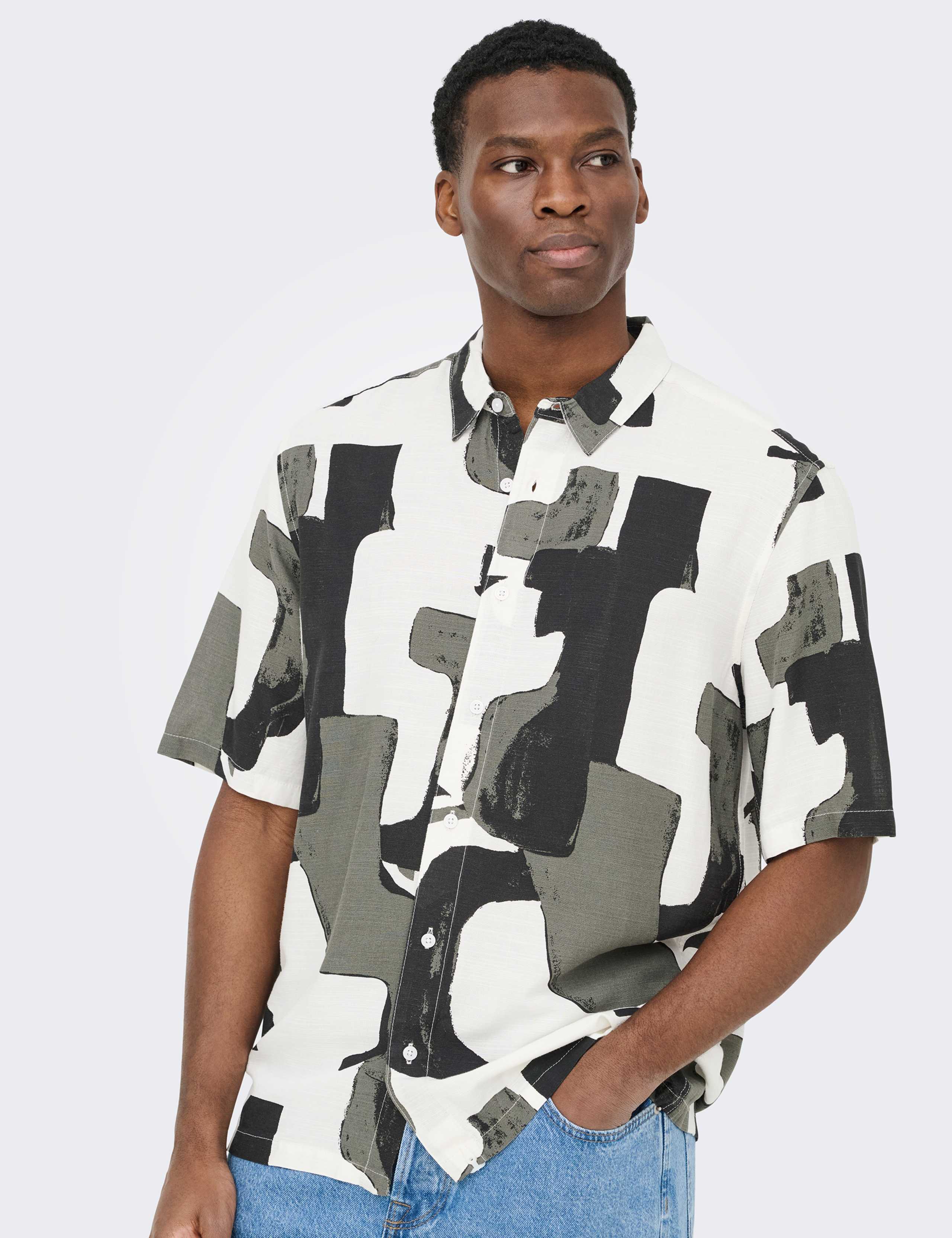 Regular Fit Abstract Print Short Sleeve Shirt 1 of 5