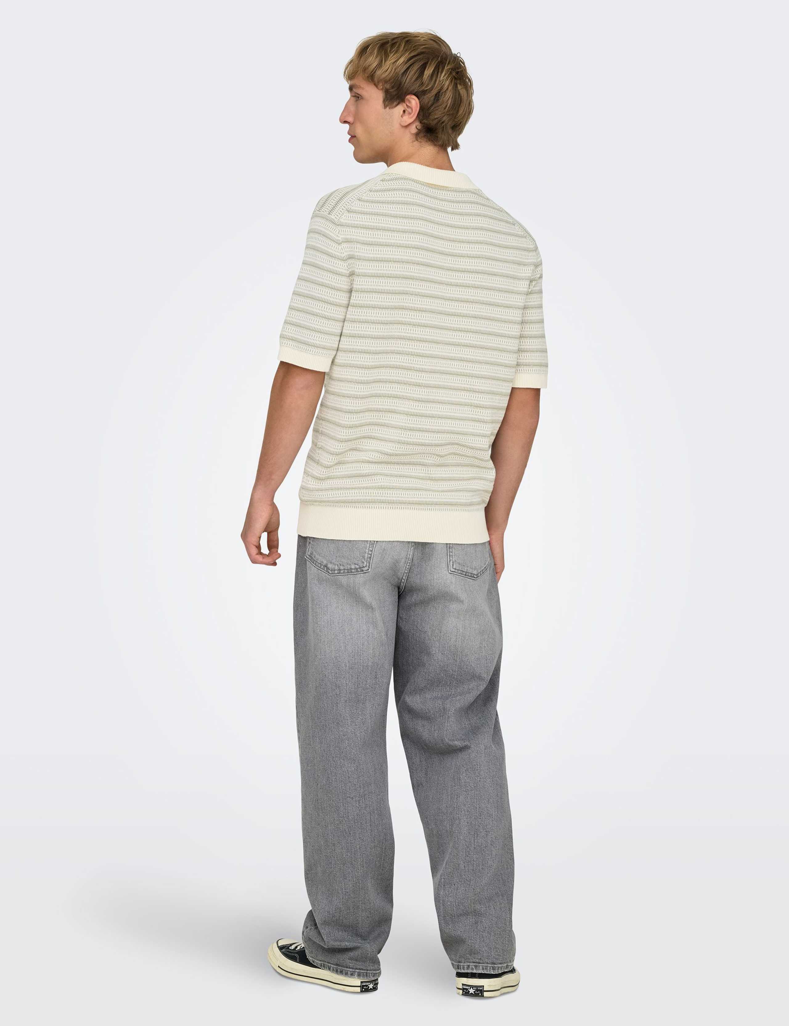 Pure Cotton Striped Polo Shirt 3 of 7