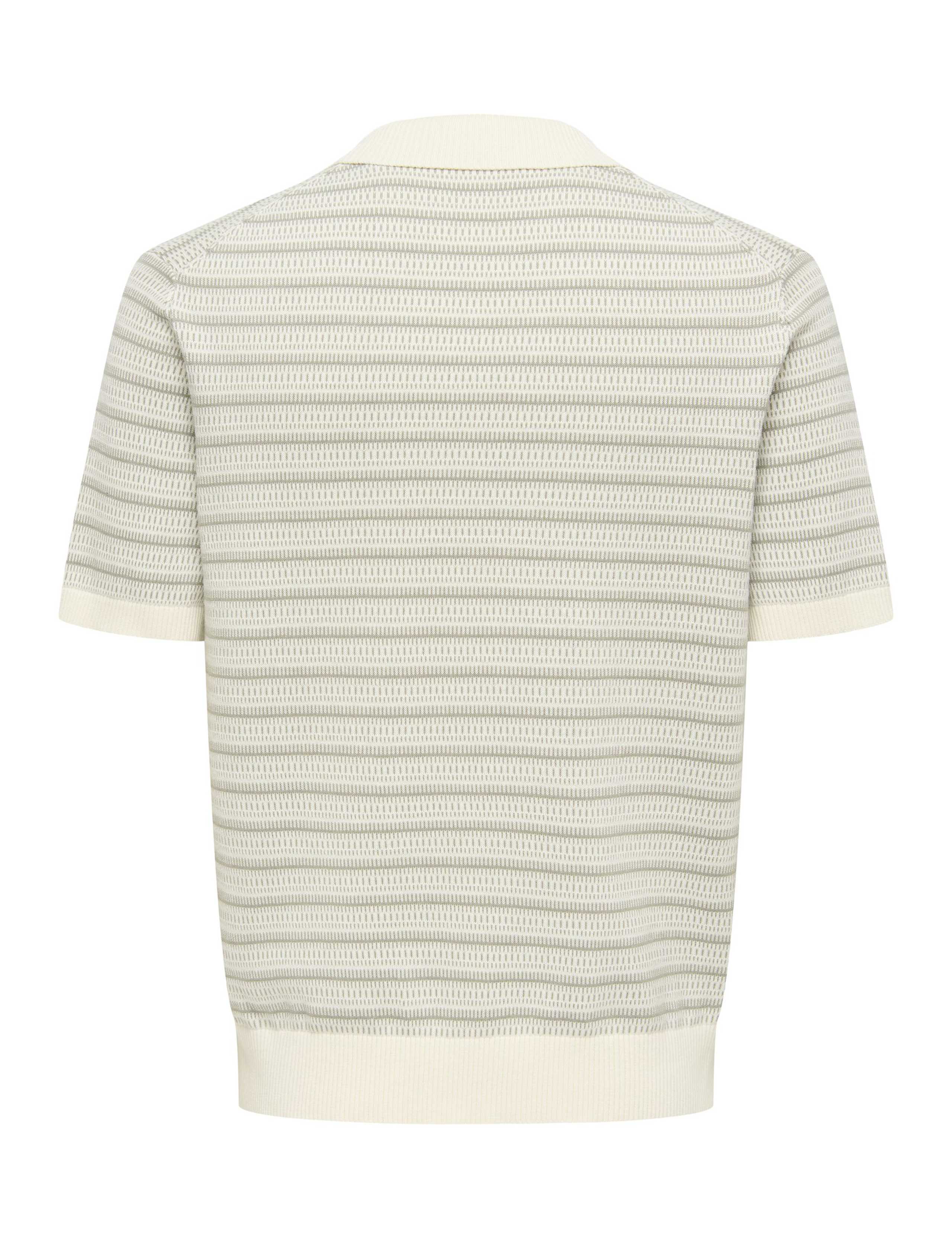 Pure Cotton Striped Polo Shirt 6 of 7