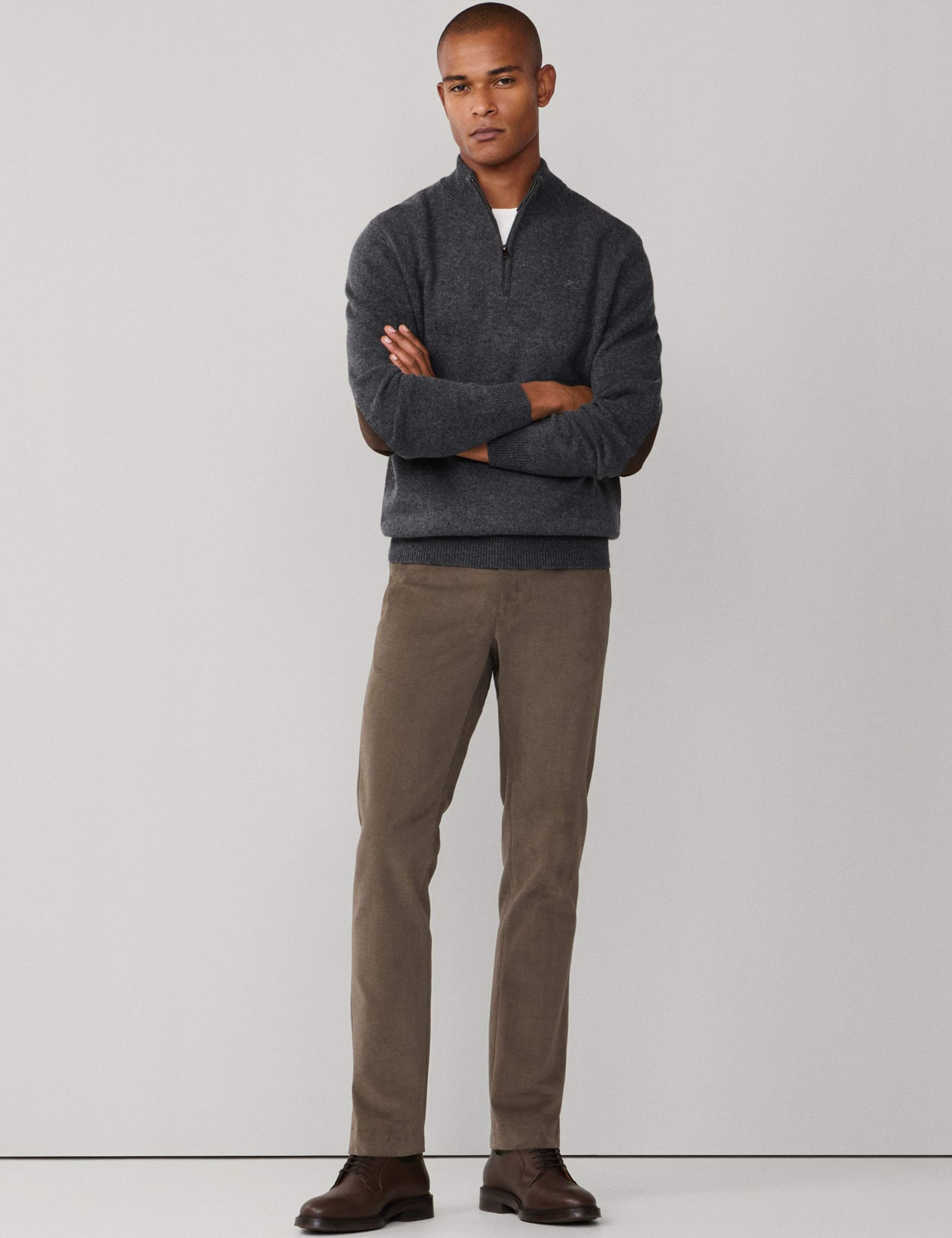 Pure Lambswool Half Zip Jumper 1 of 10