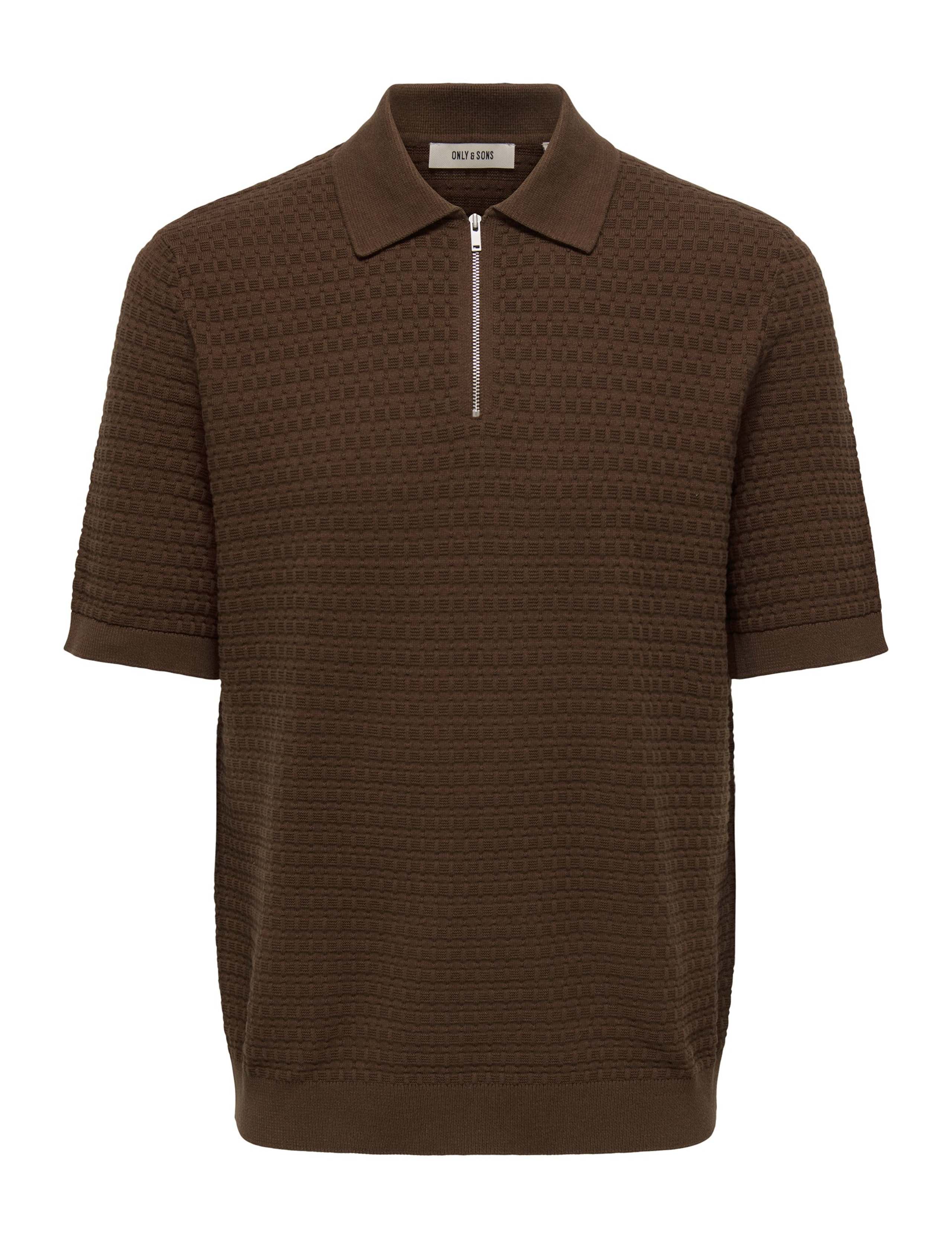 Pure Cotton Textured Knitted Polo Shirt 2 of 6