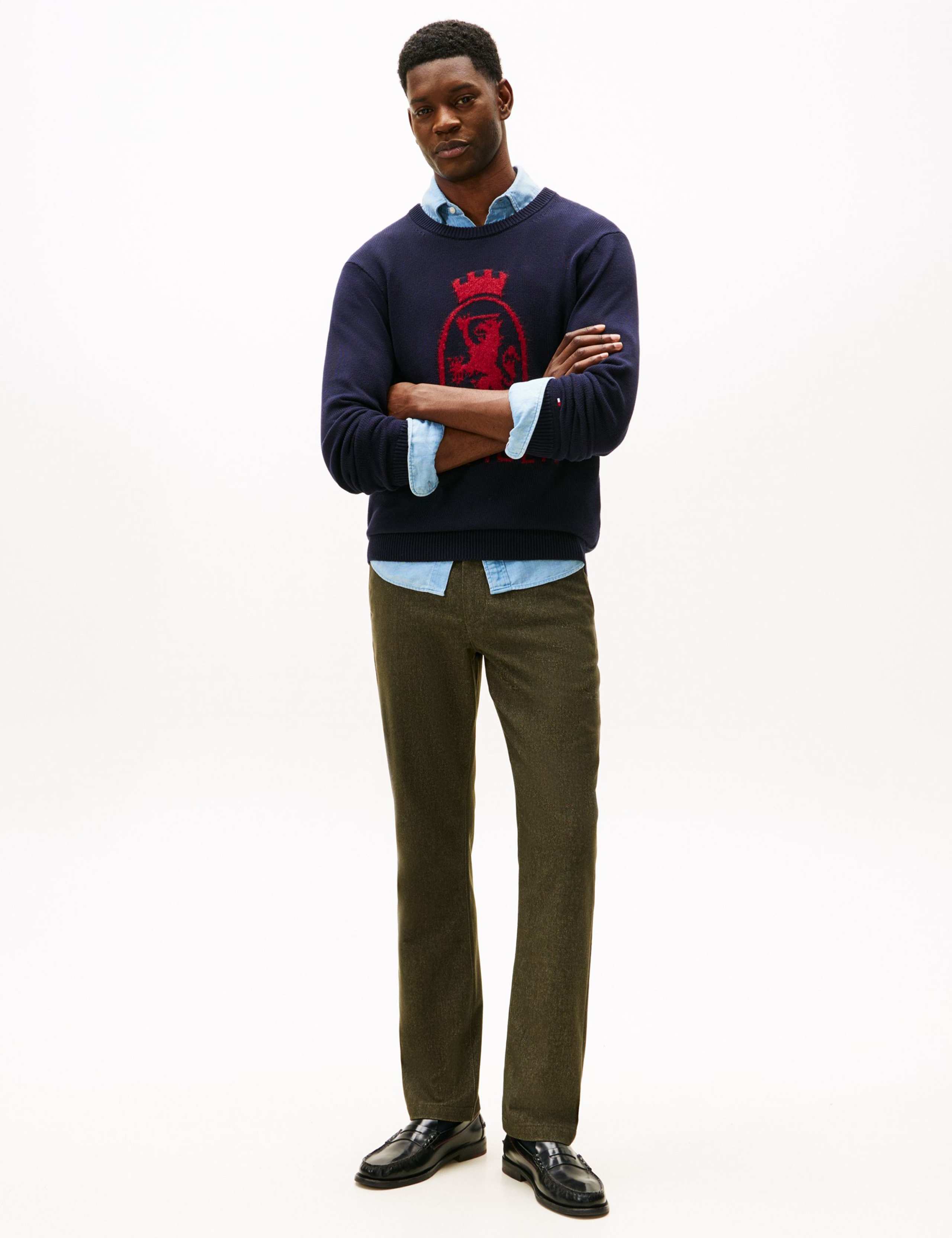 Denton Regular Fit Textured Stretch Chinos 2 of 4