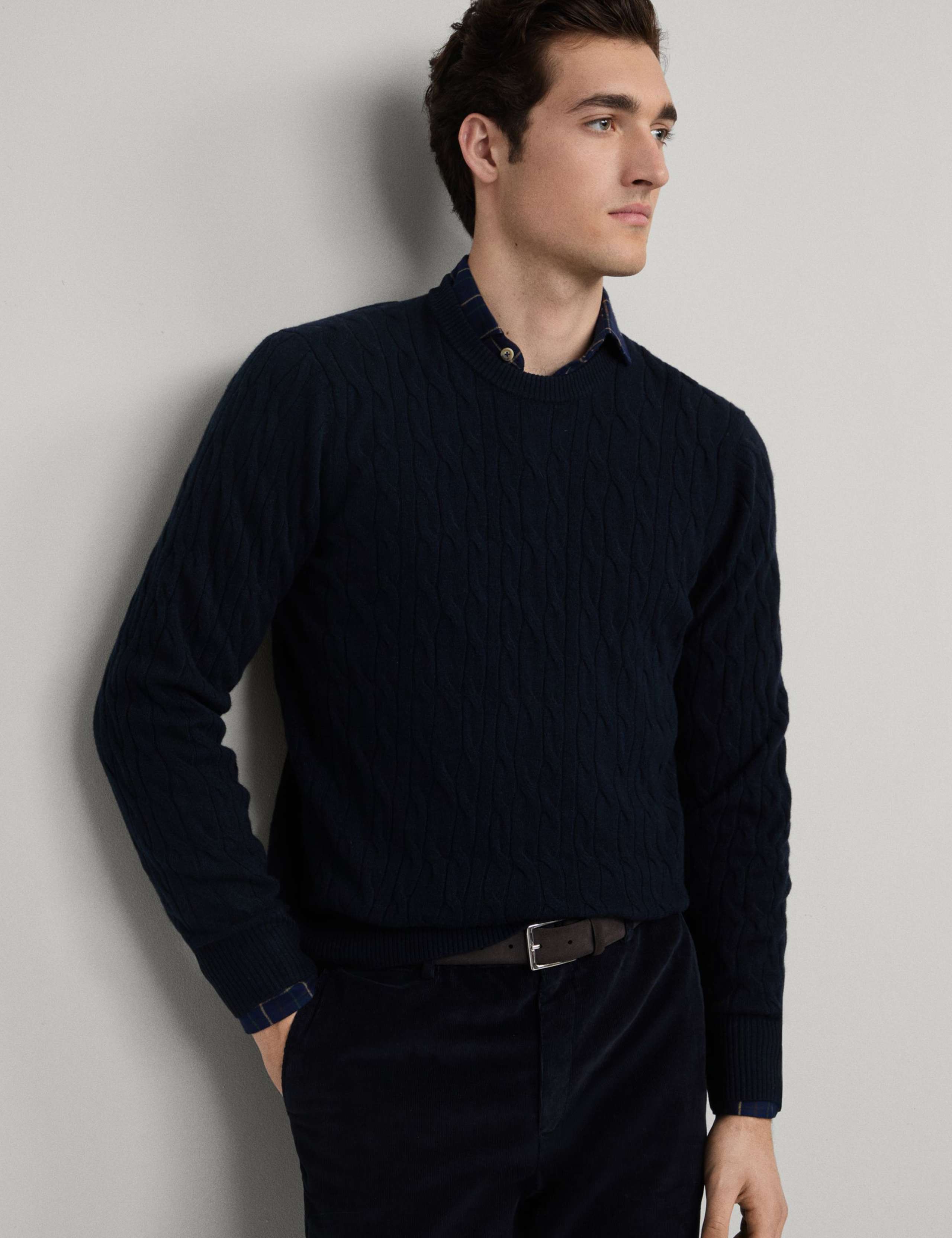 Pure Lambswool Cable Jumper 1 of 9