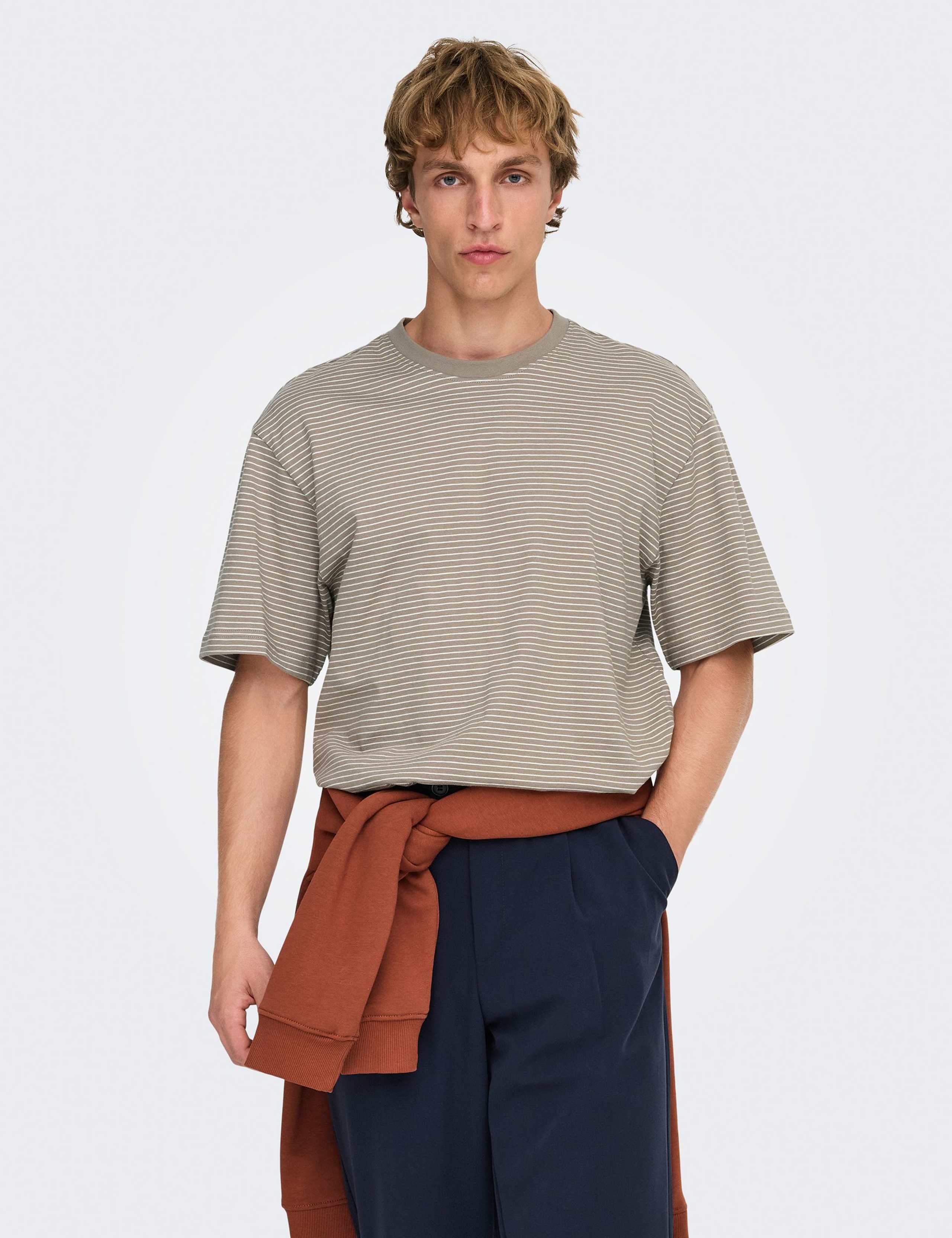 Pure Cotton Striped T-Shirt 1 of 7