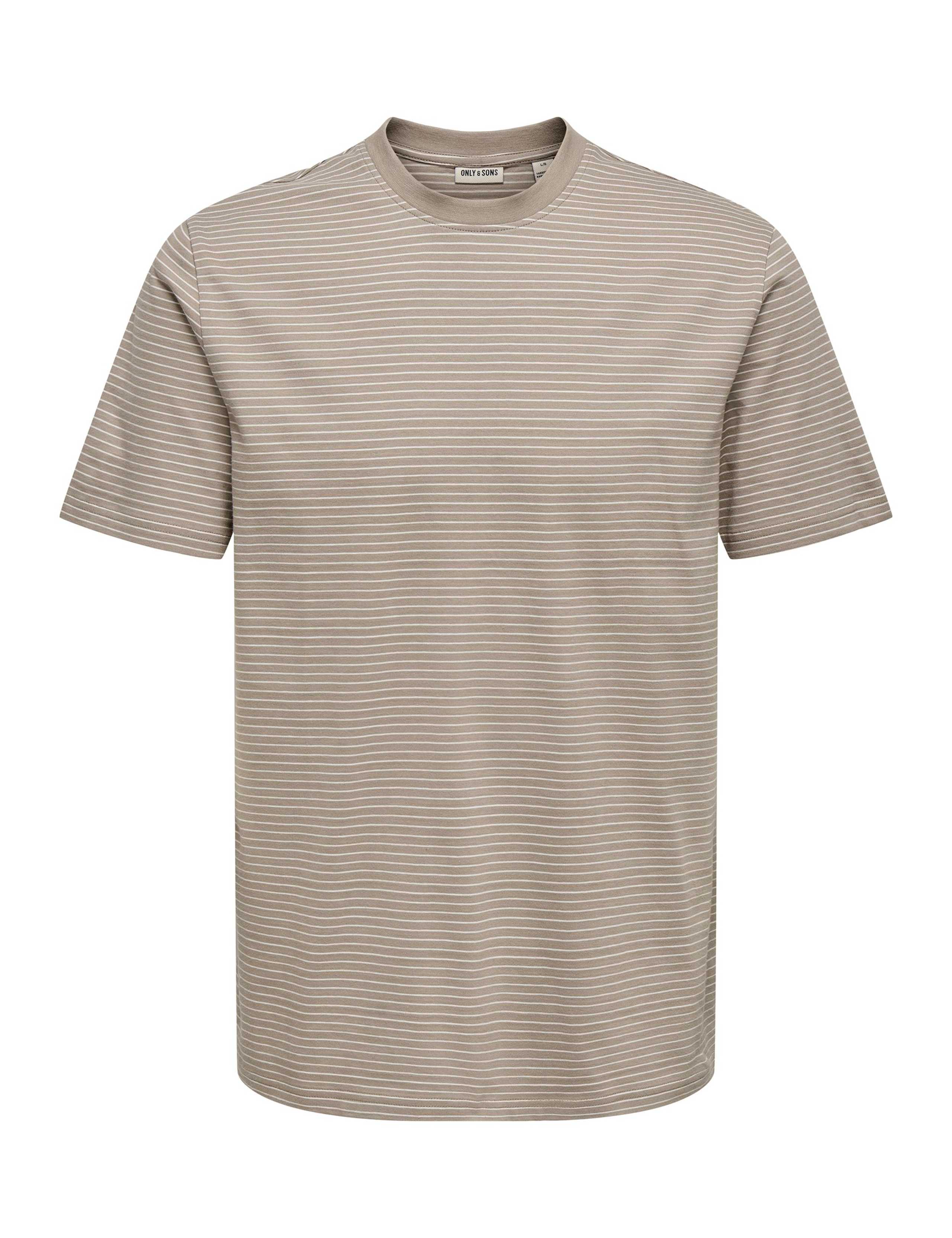 Onsfred Life Pure Cotton Striped T-Shirt 2 of 7