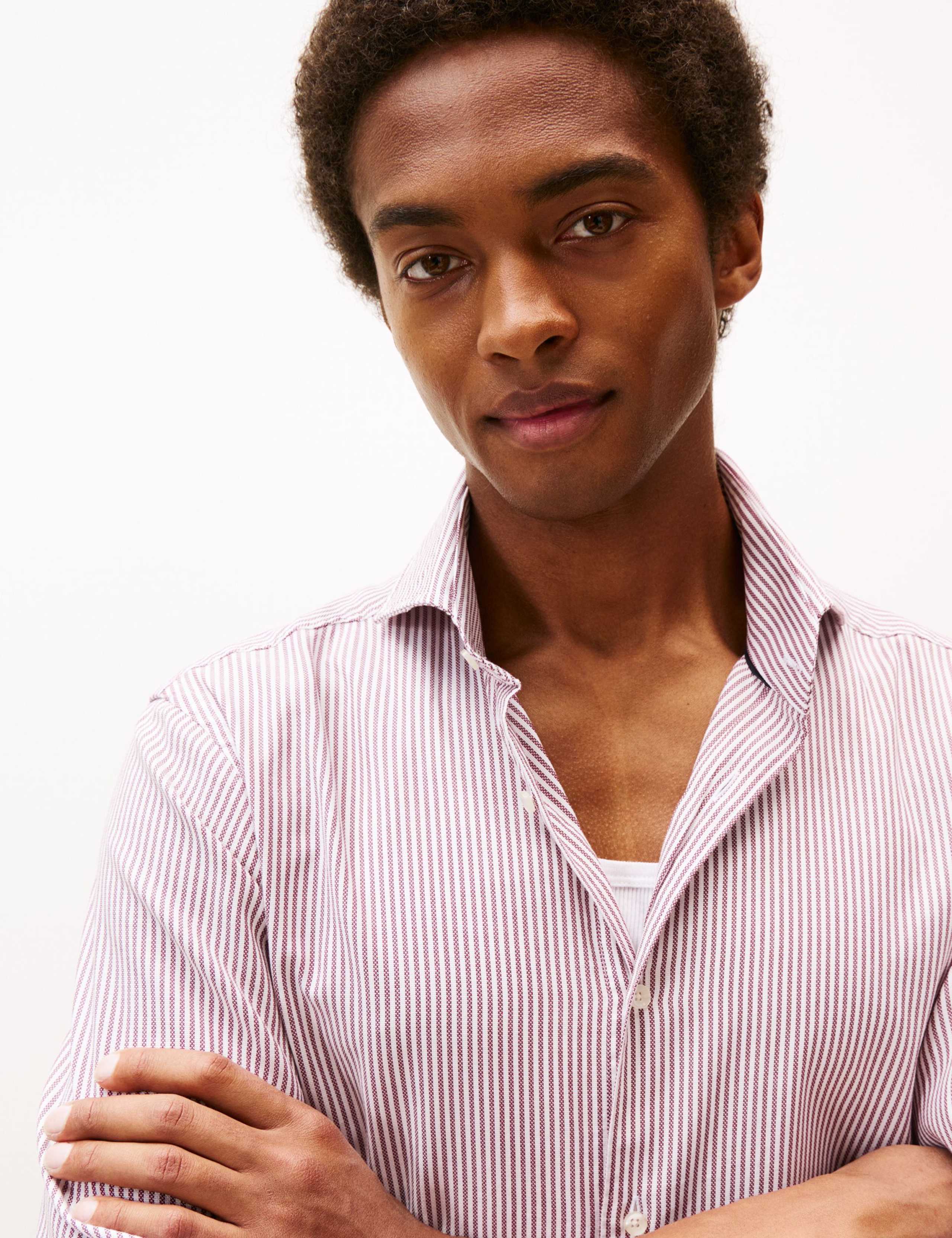 Regular Fit Pure Cotton Striped Oxford Shirt 5 of 5