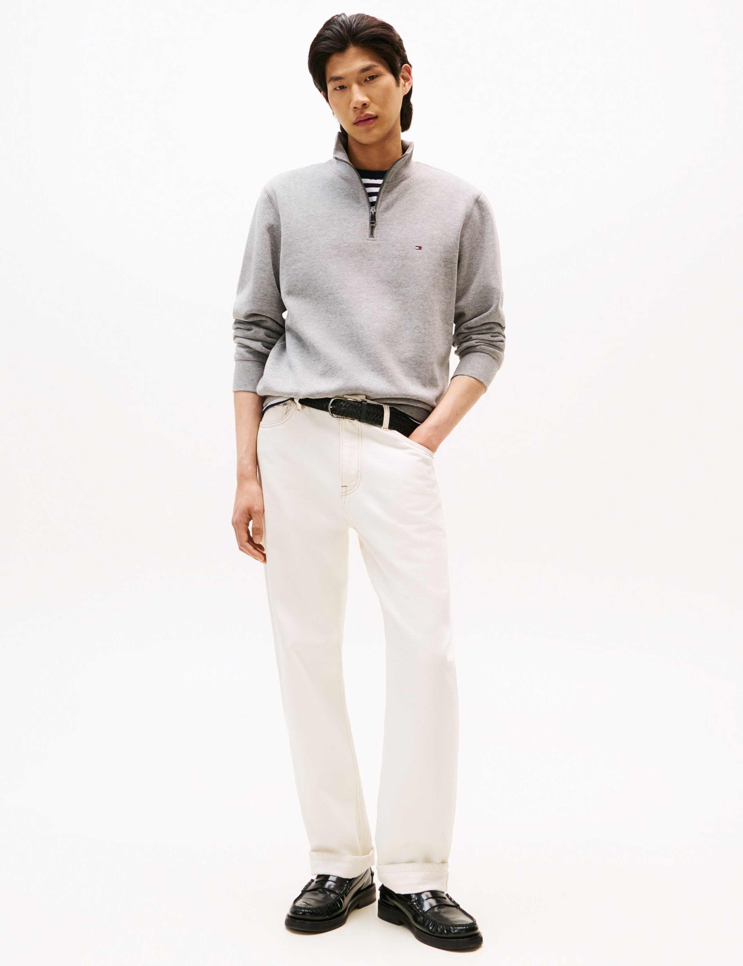 Essential Cotton Rich Half Zip Fleece Jumper 3 of 7