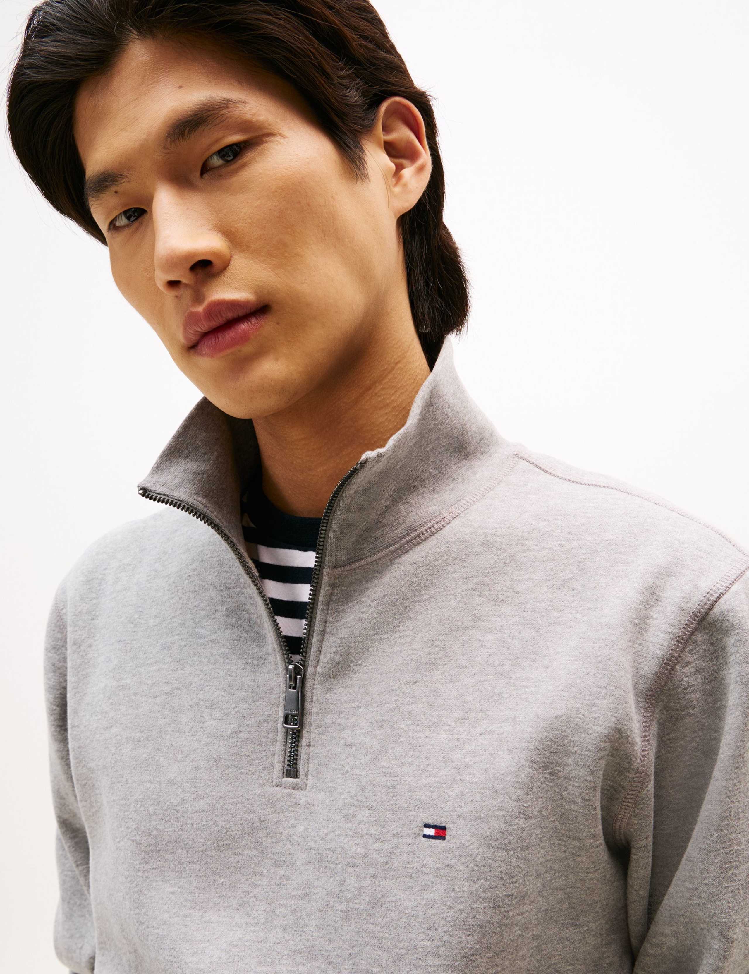 Essential Cotton Rich Half Zip Fleece Jumper 5 of 7