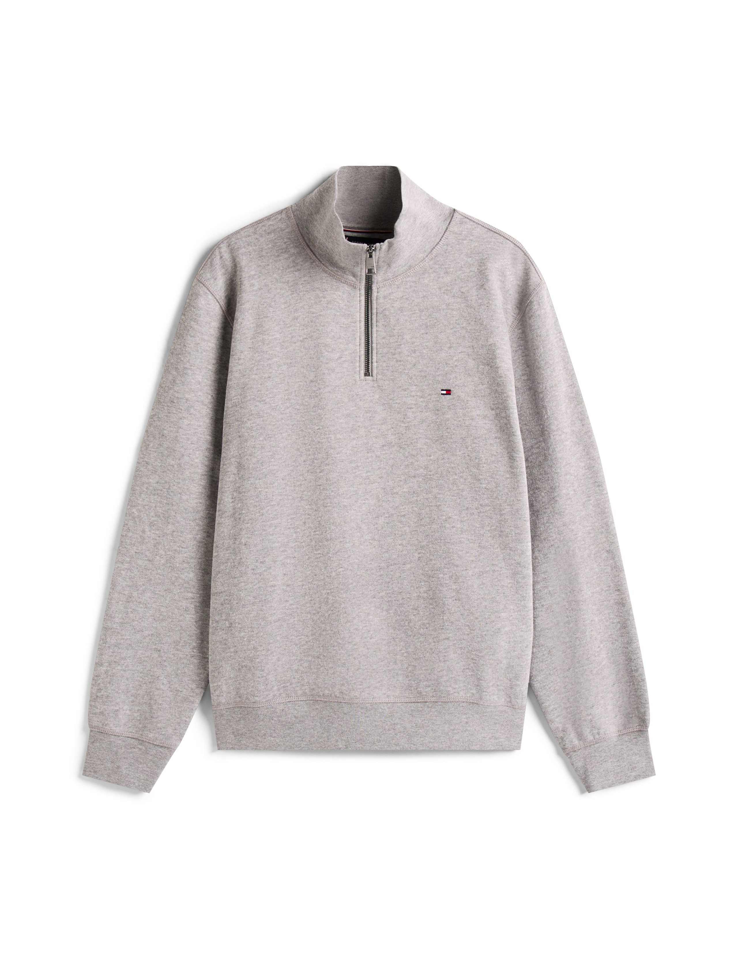 Essential Cotton Rich Half Zip Fleece Jumper 2 of 7