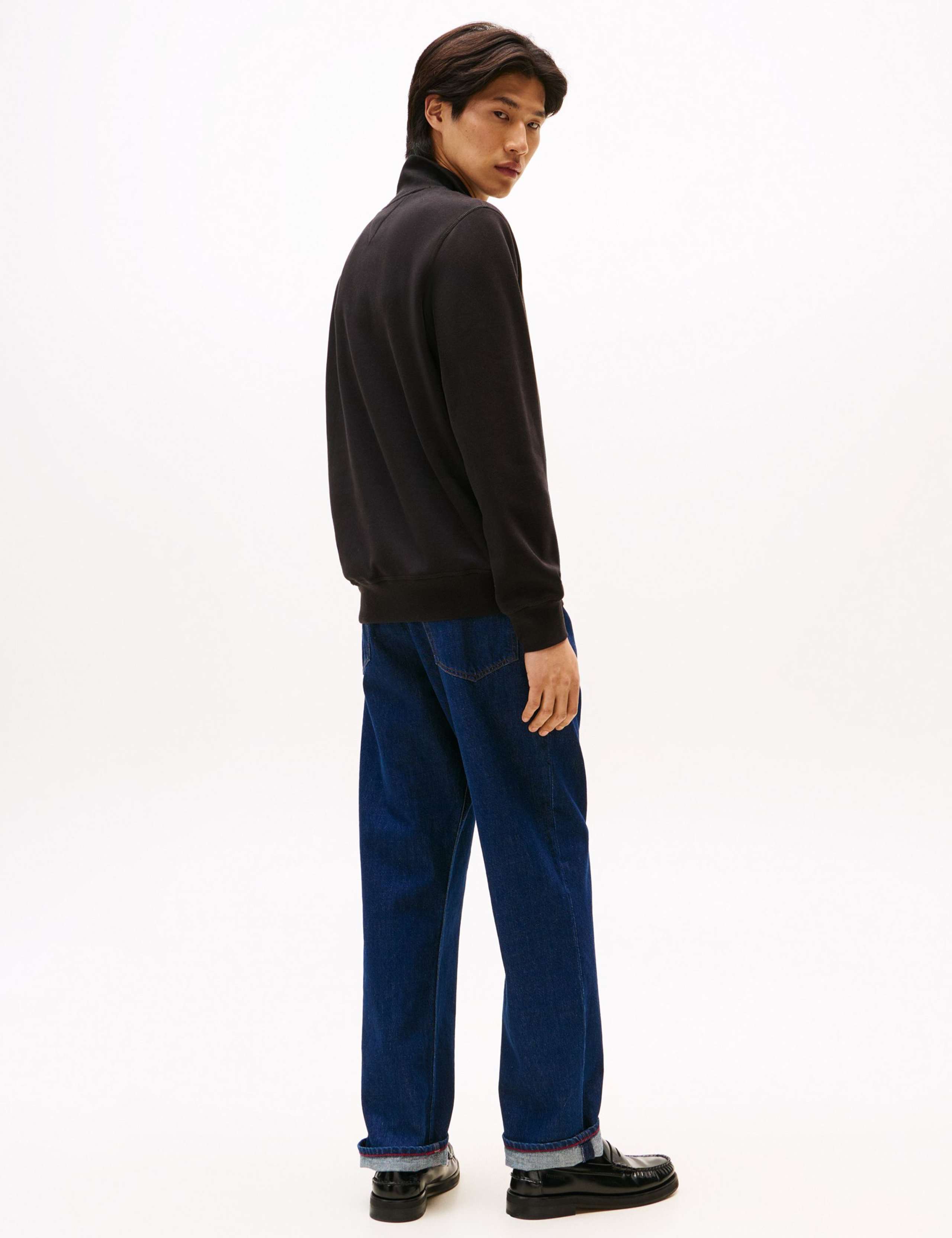 Essential Cotton Rich Half Zip Fleece Jumper 3 of 5