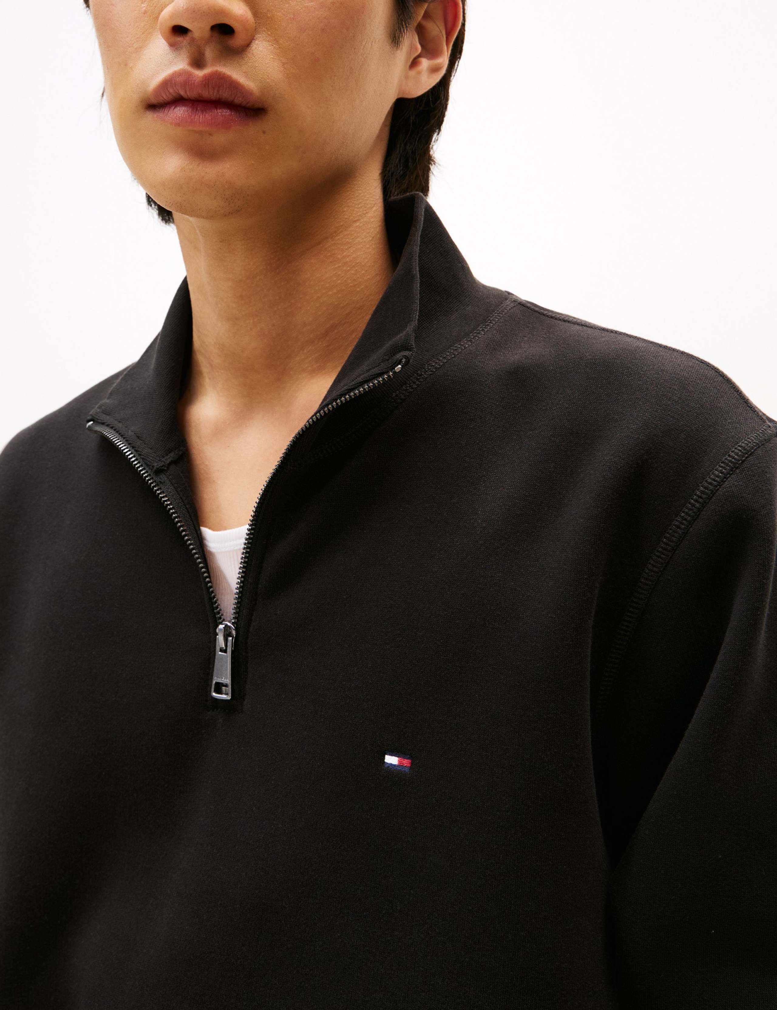 Essential Cotton Rich Half Zip Fleece Jumper 4 of 5