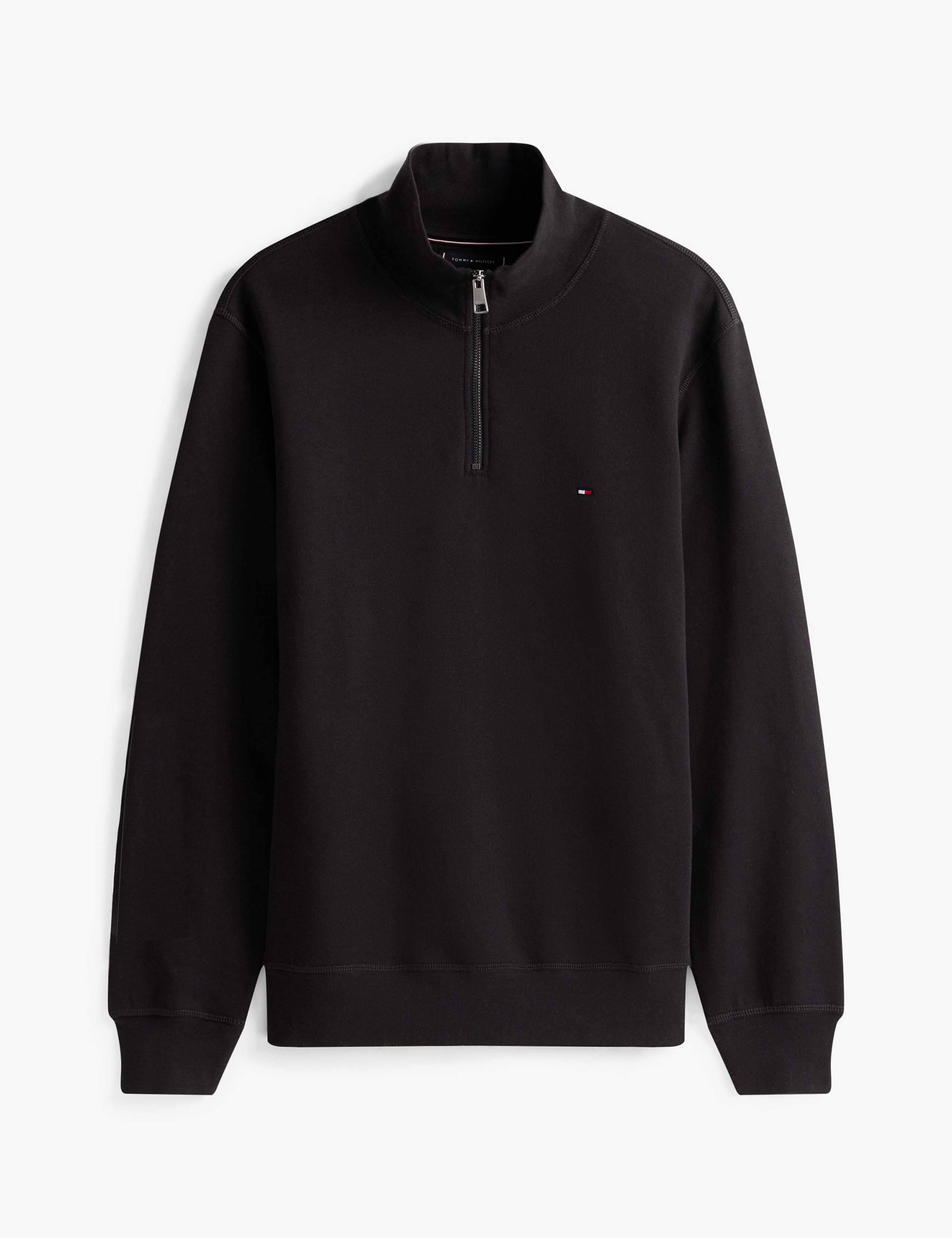 Essential Cotton Rich Half Zip Fleece Jumper 2 of 5