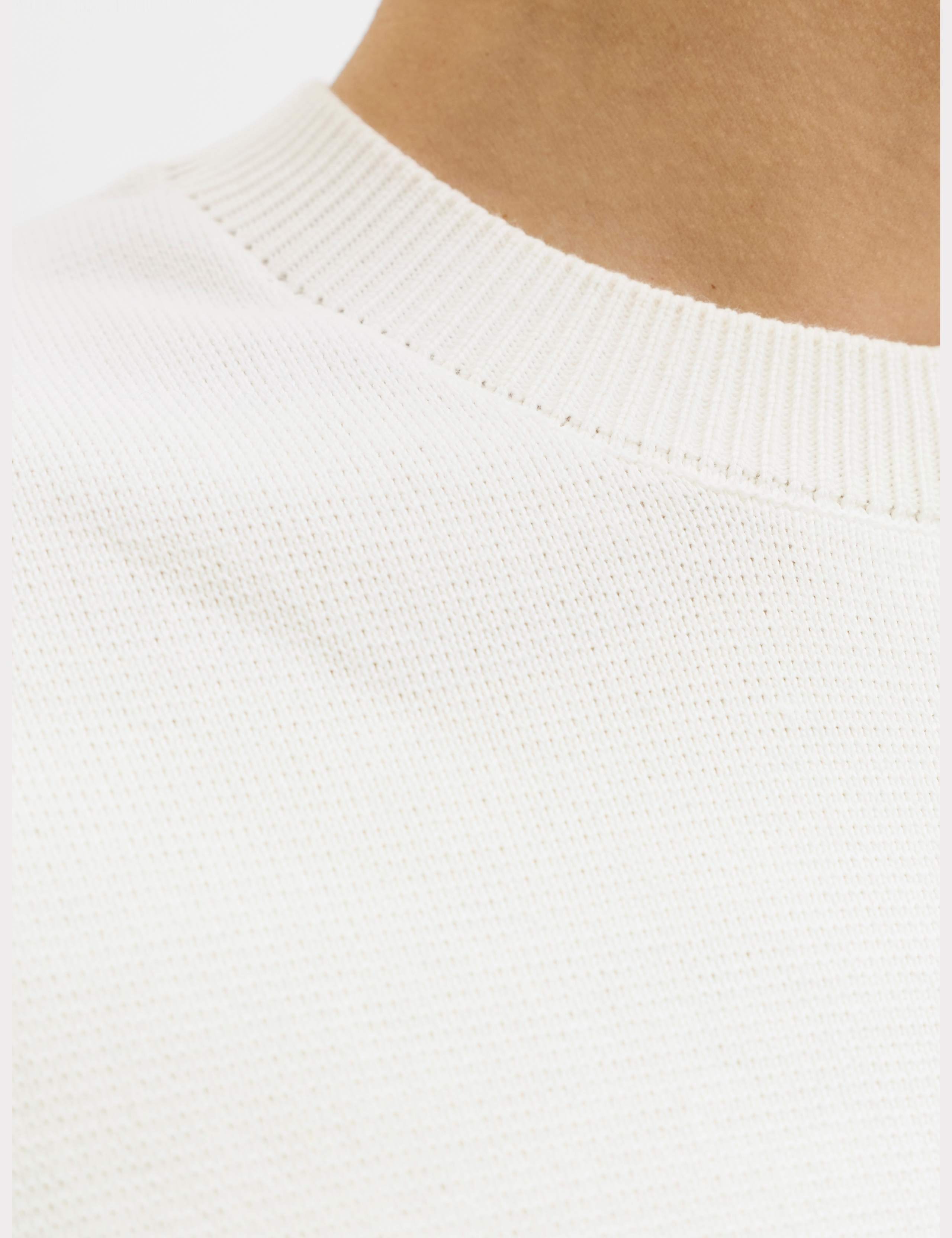 Pure Cotton Crew Neck Knitted T-Shirt 5 of 6