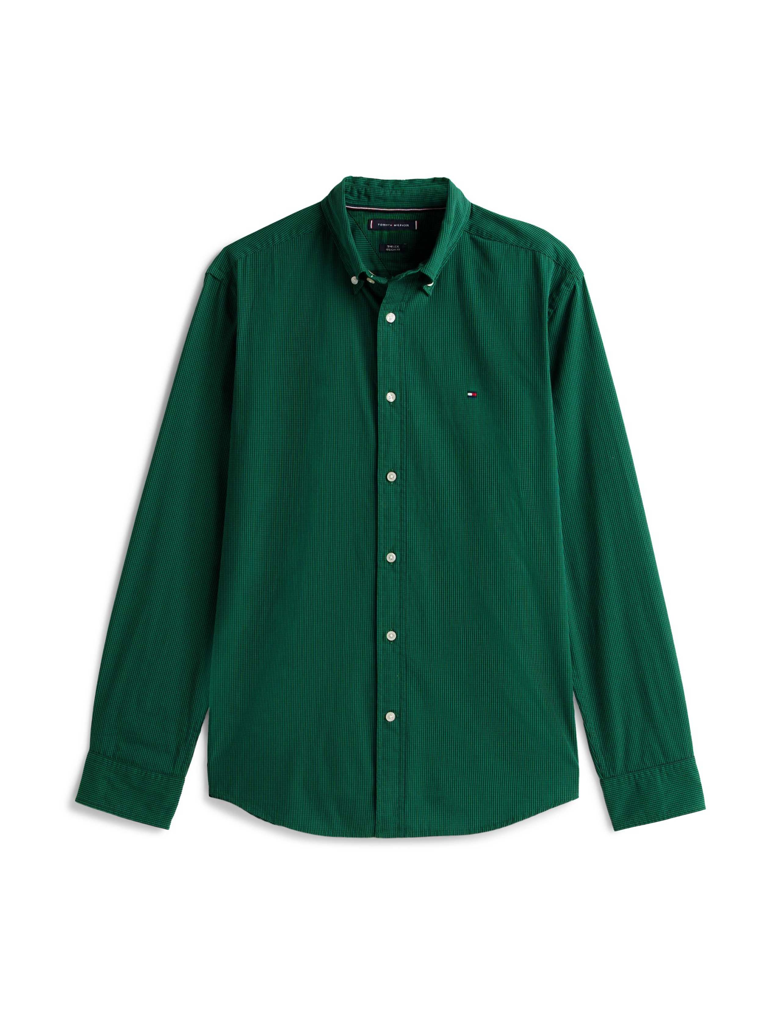 Regular Fit Easy Iron Poplin Micro Check Shirt 2 of 5