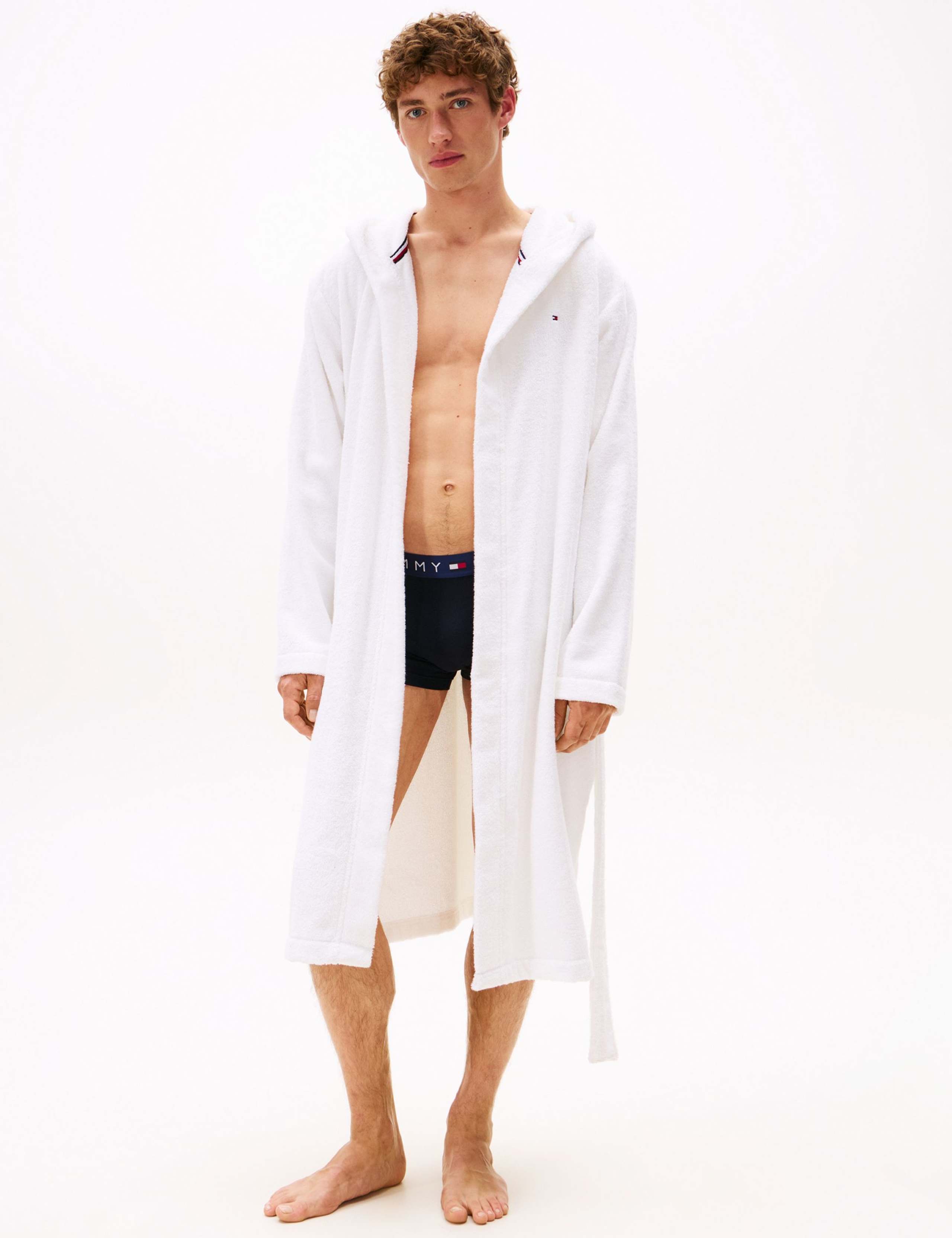 Pure Cotton Towelling Hooded Dressing Gown 1 of 5