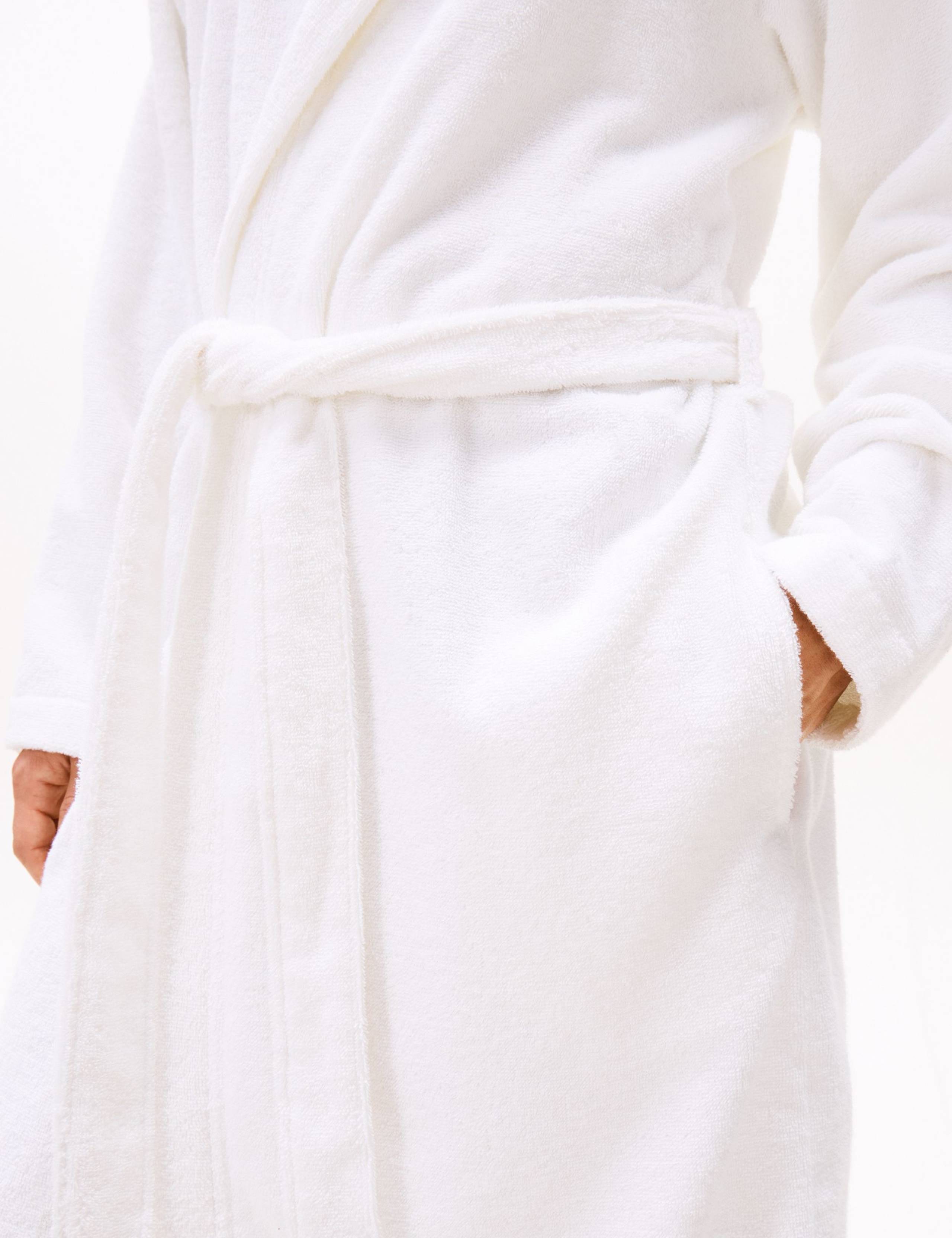 Pure Cotton Towelling Hooded Dressing Gown 4 of 5