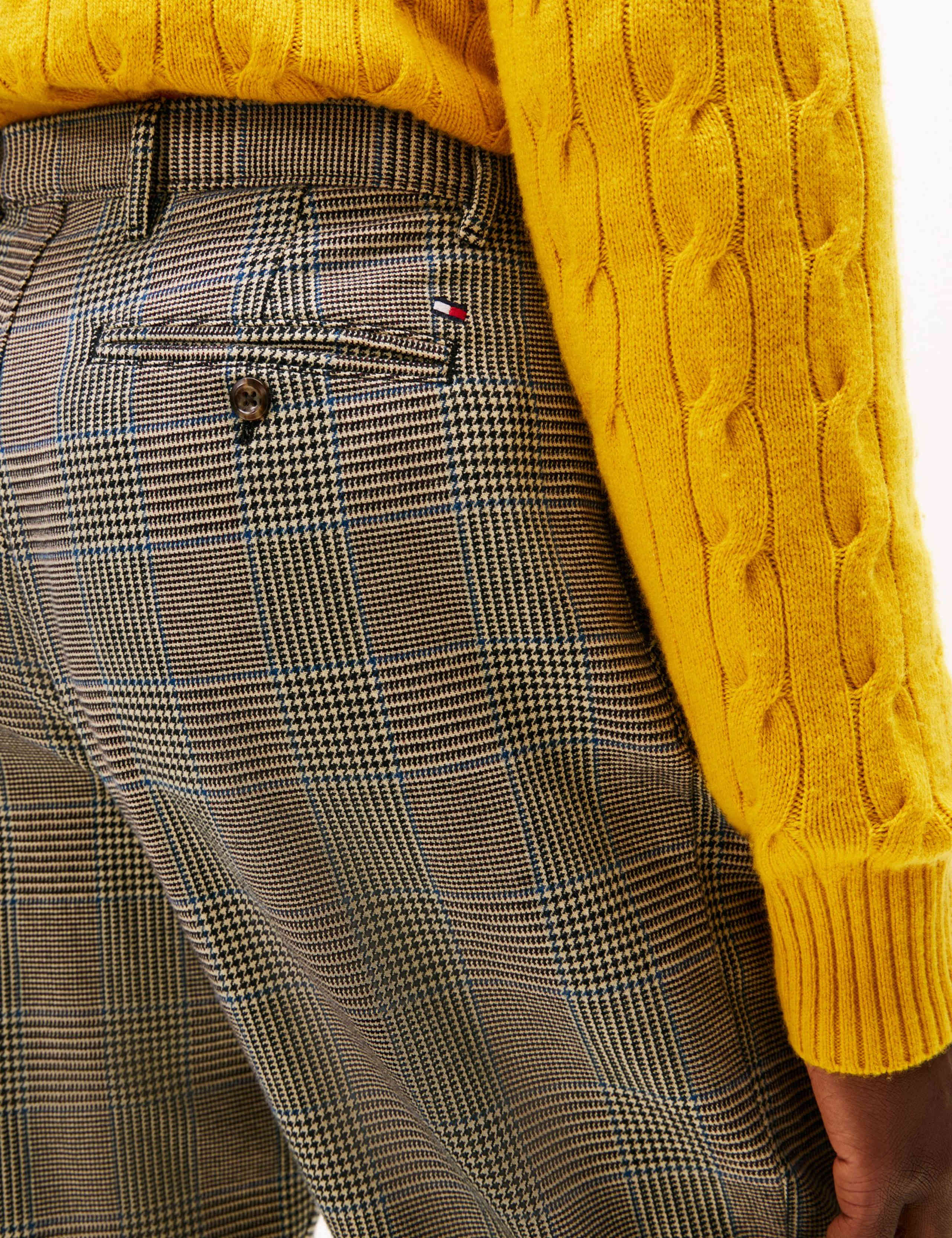 Greenwich Pure Cotton Checked Chinos 3 of 5
