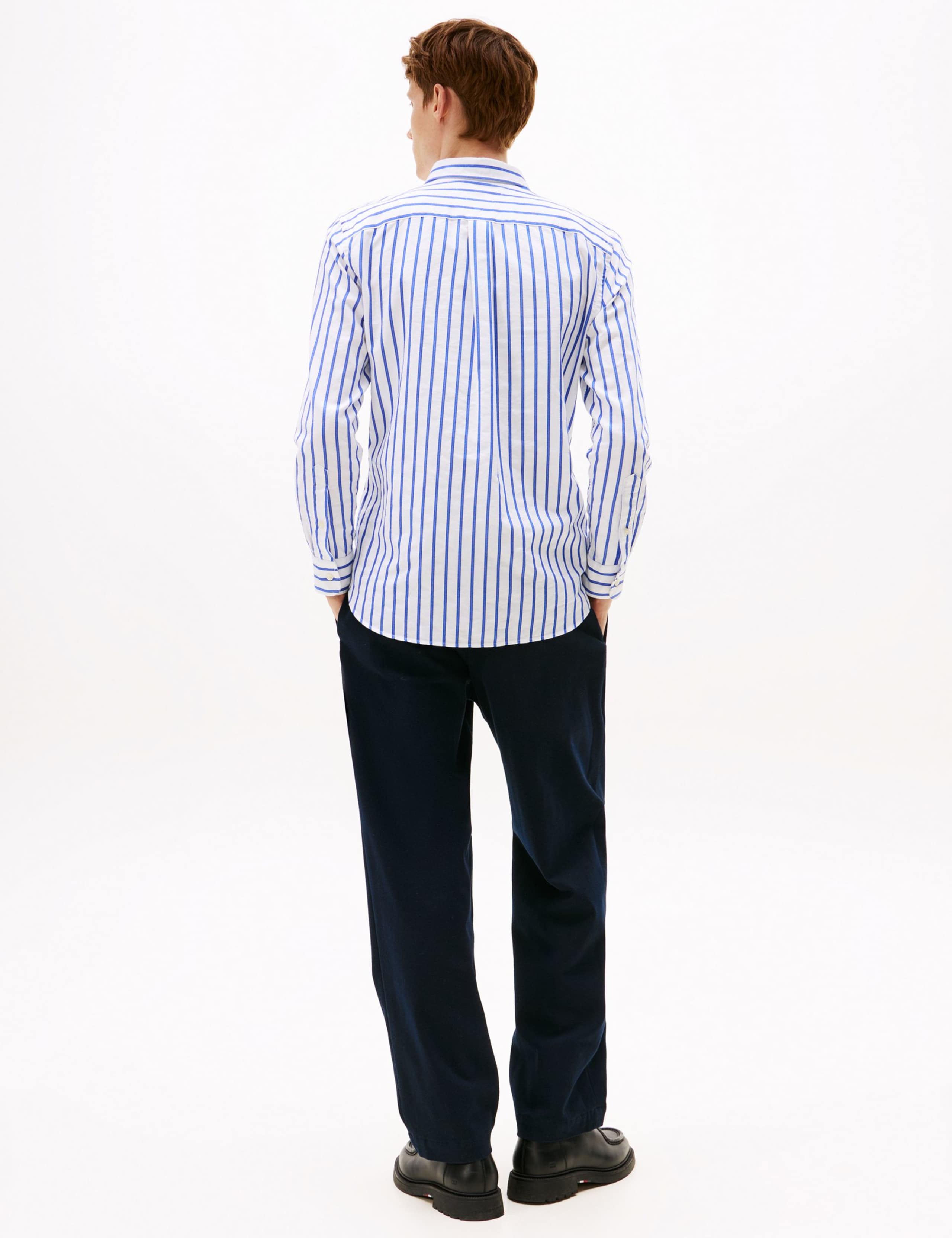Heritage Pure Cotton Striped Oxford Shirt 4 of 5