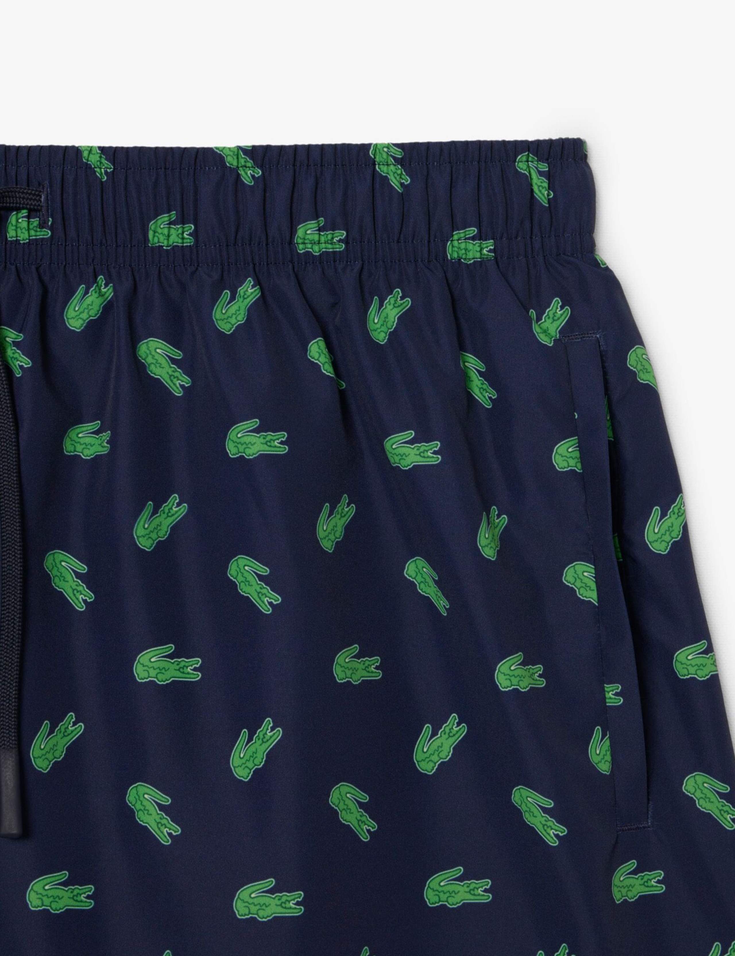 Mid Length Crocodile Print Swim Trunks 3 of 9